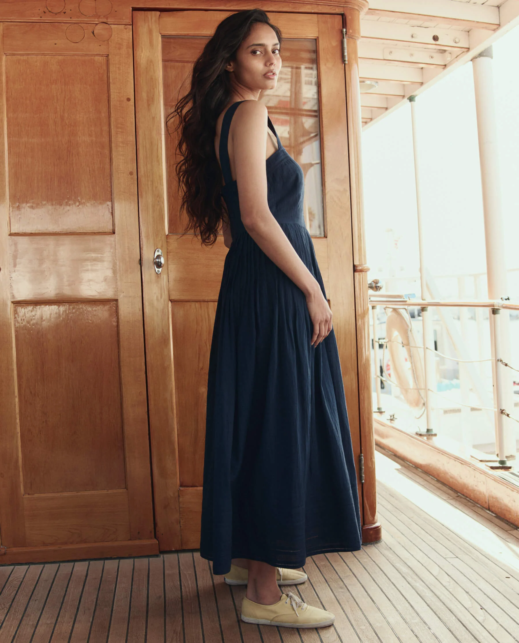 The Day Break Dress. -- Navy