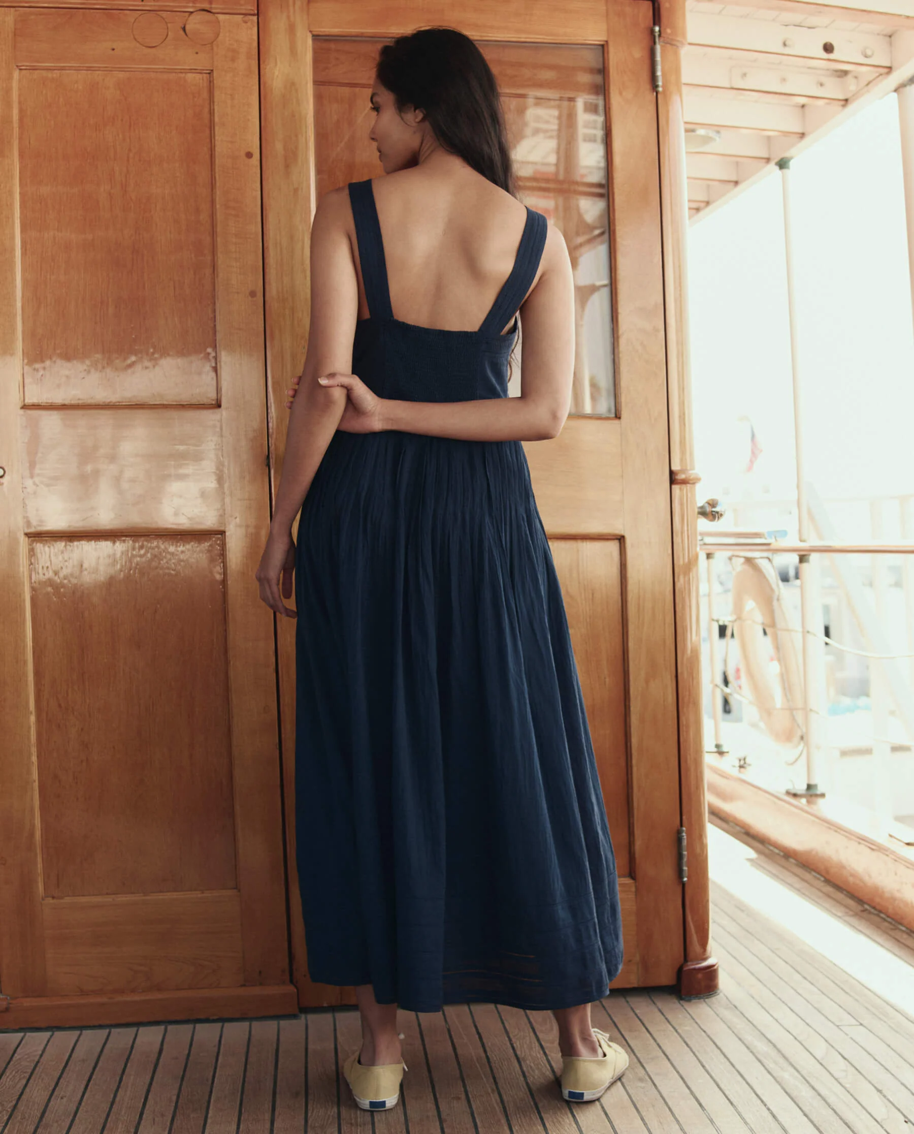 The Day Break Dress. -- Navy
