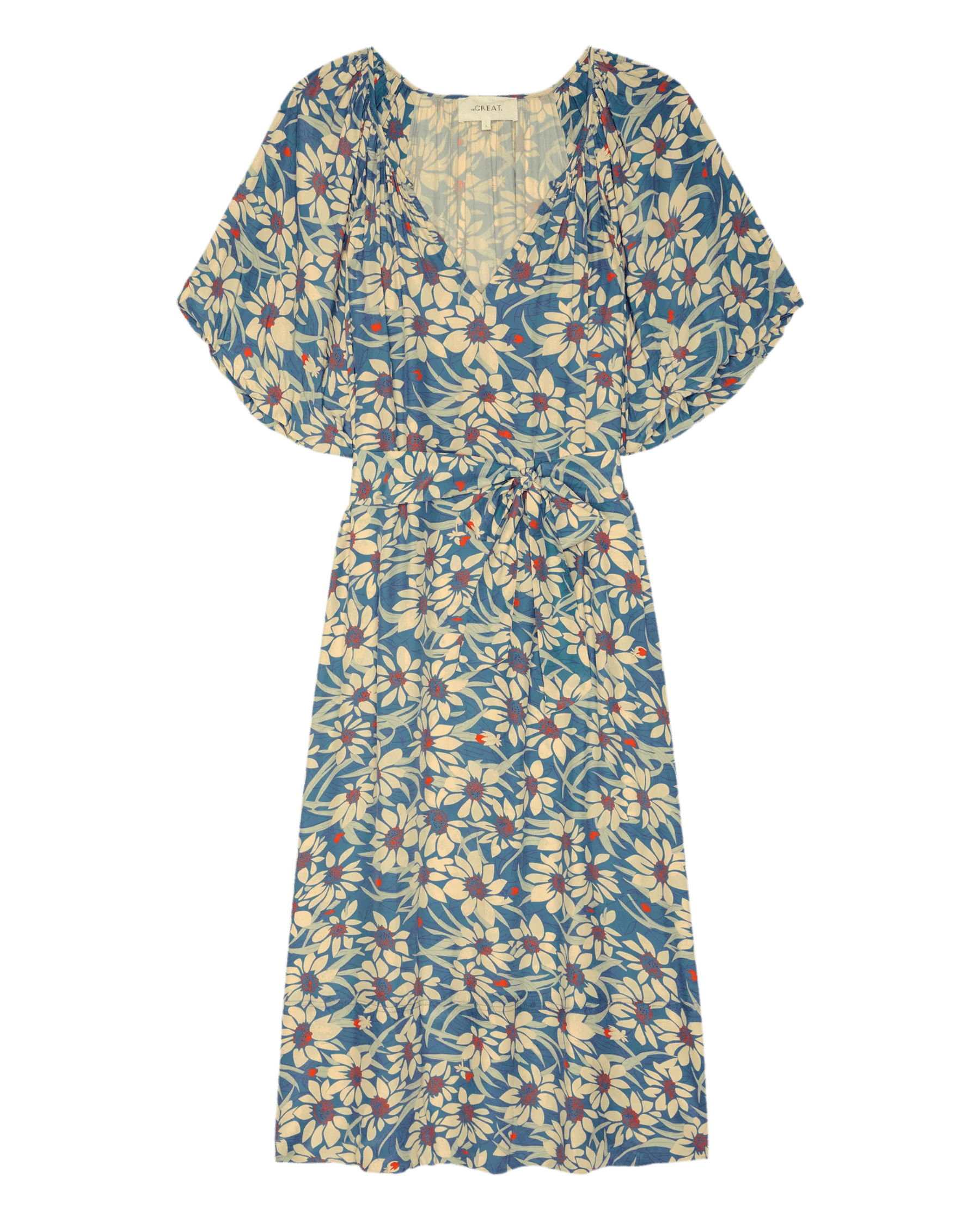The Fairground Dress. -- Blue Scattered Bloom