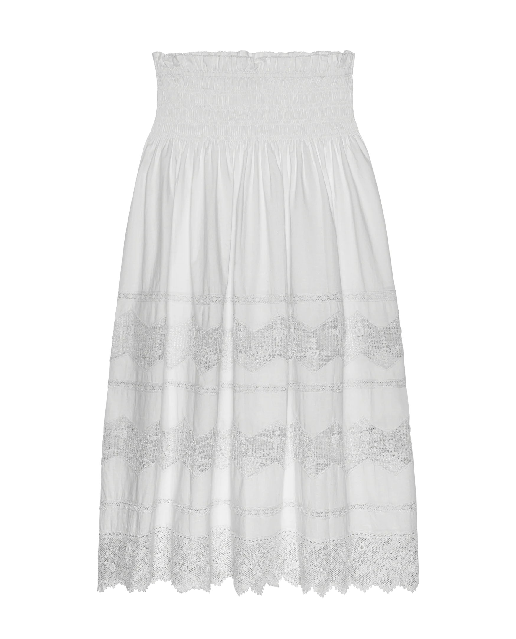 The Rosette Crochet Canary Skirt. -- Cream