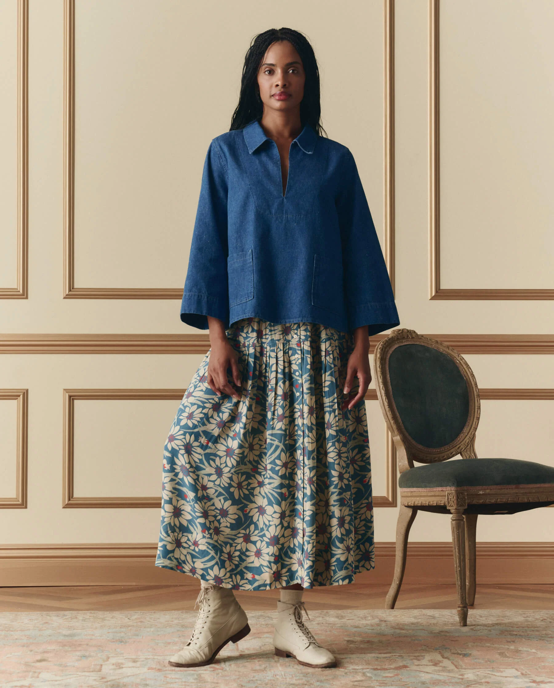 The Highland Skirt. -- Blue Scattered Bloom