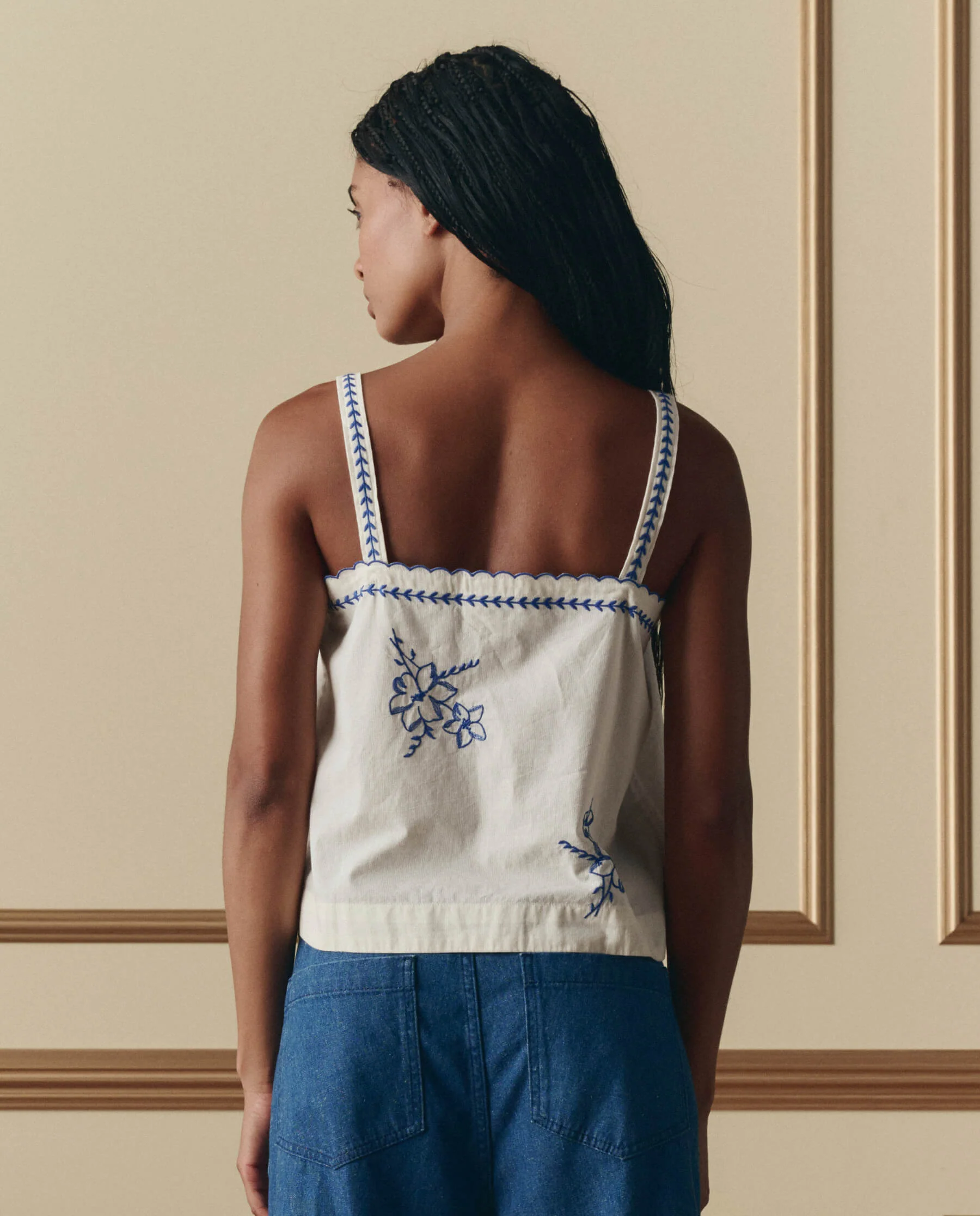 1121-the-weekend-tank-w-hanky-embroidery.-cream-3.webp The Weekend Tank W/ Hanky Embroidery. -- Cream