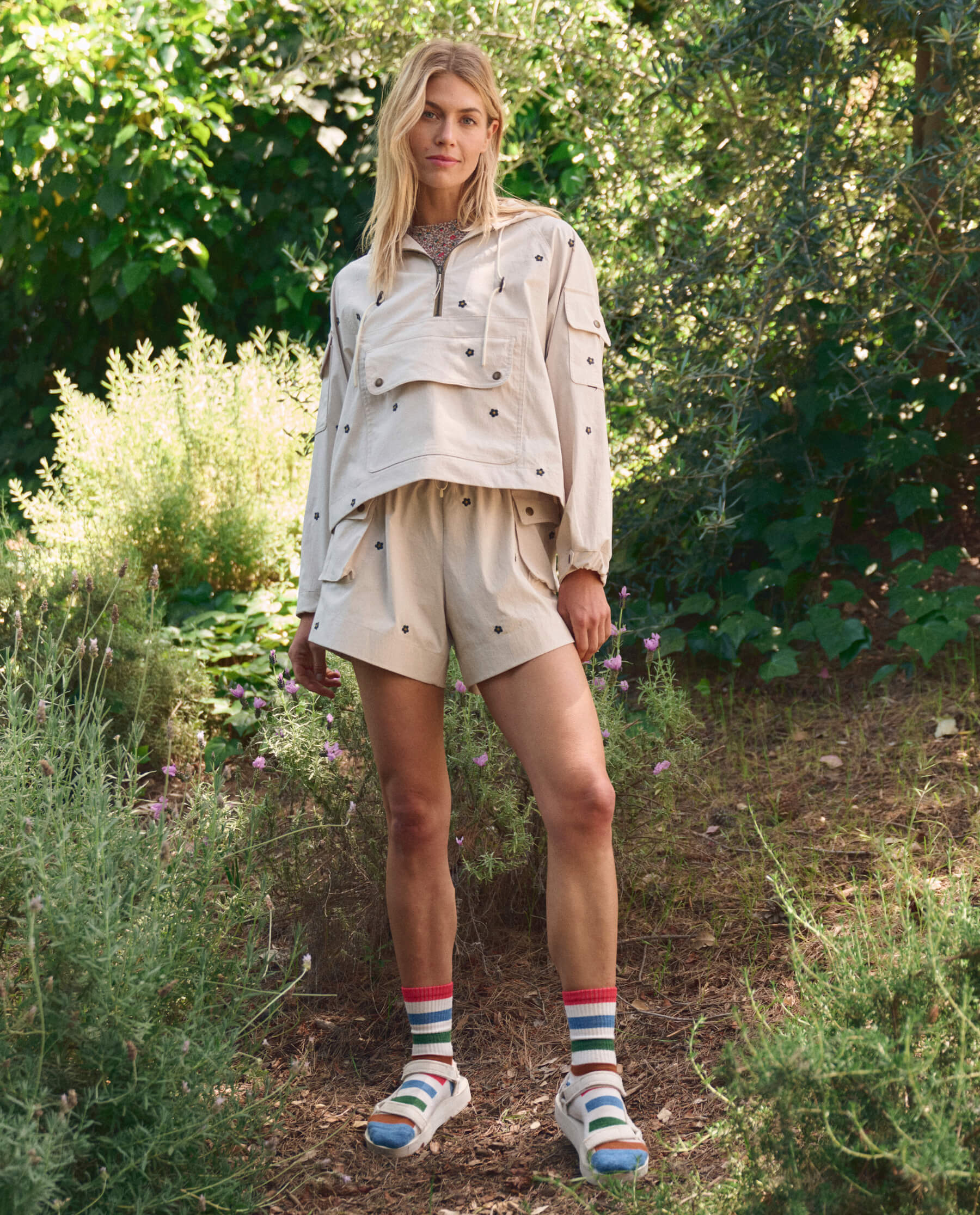 1144-the-embroidered-cropped-trailhead-pullover.-cream-with-black-daisies-2.jpg The Embroidered Cropped Trailhead Pullover. -- Cream With Black Daisies