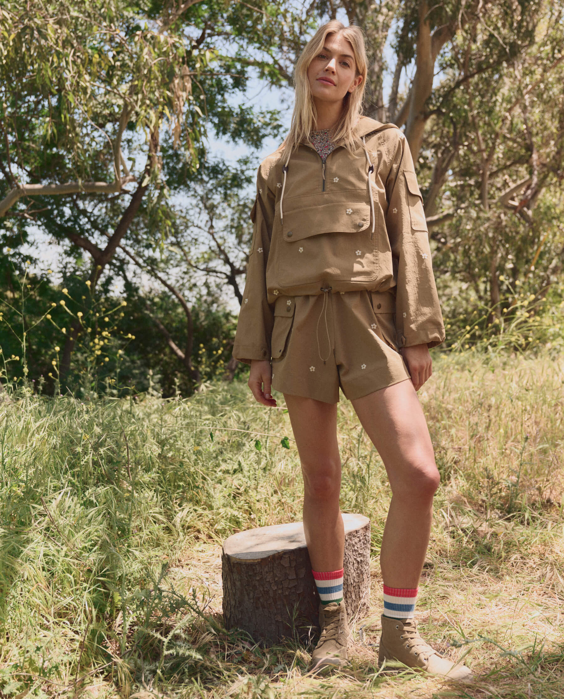 1168-the-embroidered-cargo-short.-khaki-with-cream-daisies-3.jpg The Embroidered Cargo Short. -- Khaki With Cream Daisies
