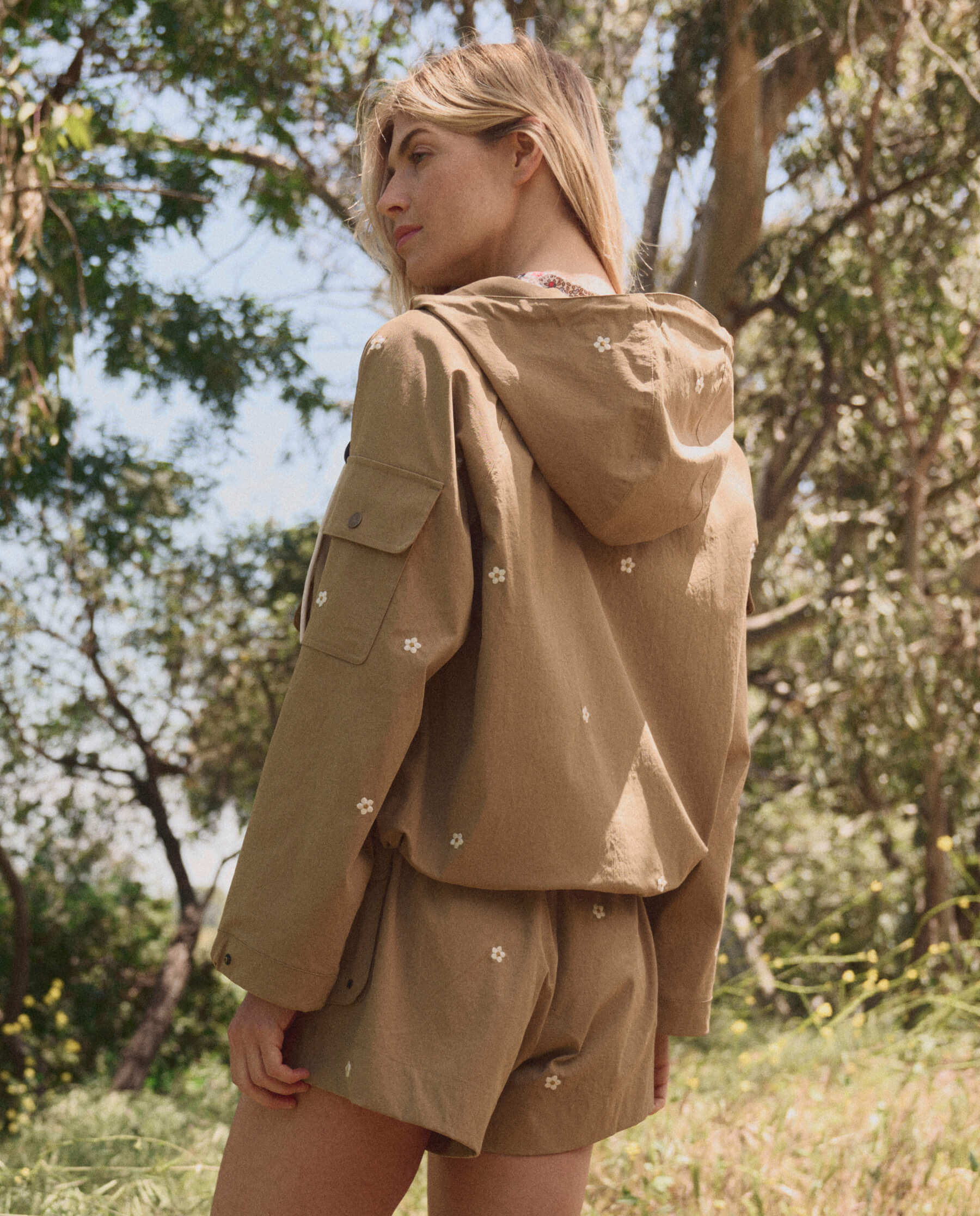 1168-the-embroidered-cargo-short.-khaki-with-cream-daisies-5.jpg The Embroidered Cargo Short. -- Khaki With Cream Daisies
