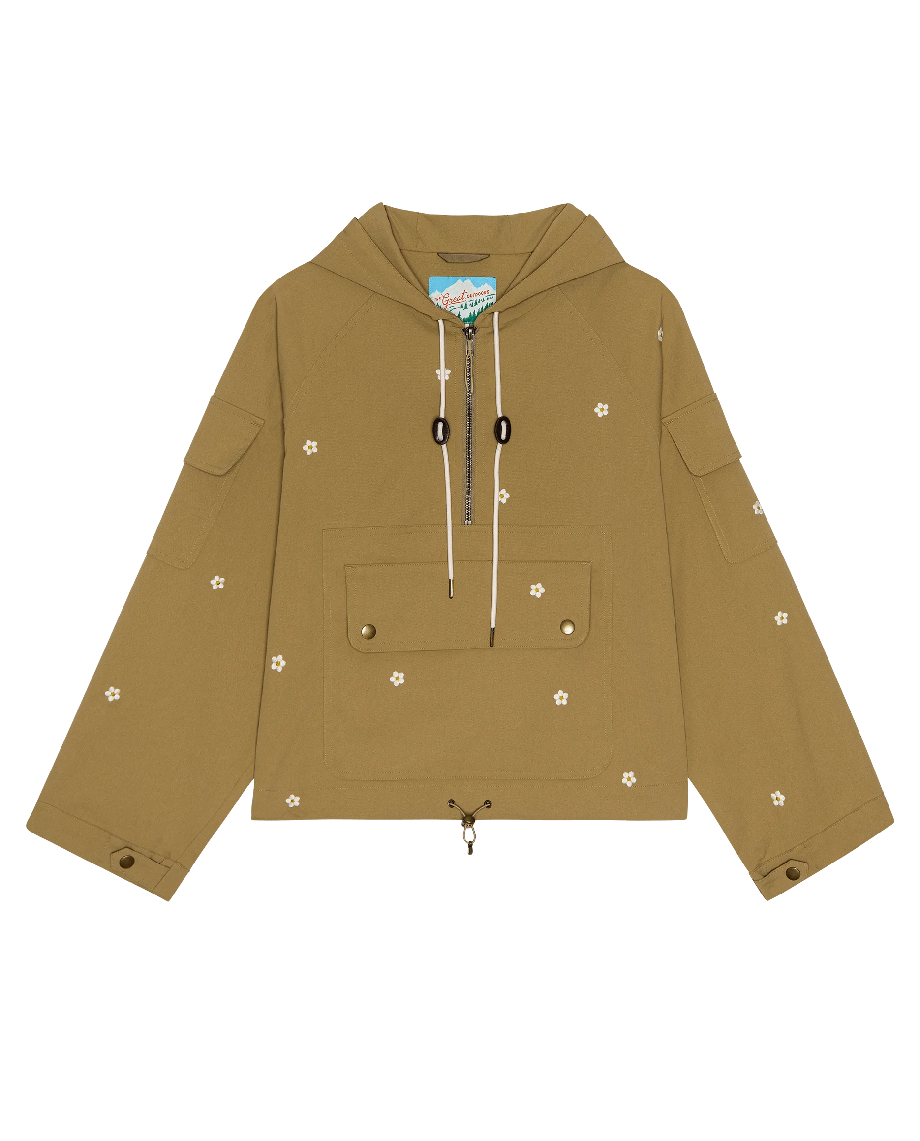 1193-the-embroidered-cropped-trailhead-pullover.-khaki-with-cream-daisies-6.webp The Embroidered Cropped Trailhead Pullover. -- Khaki With Cream Daisies