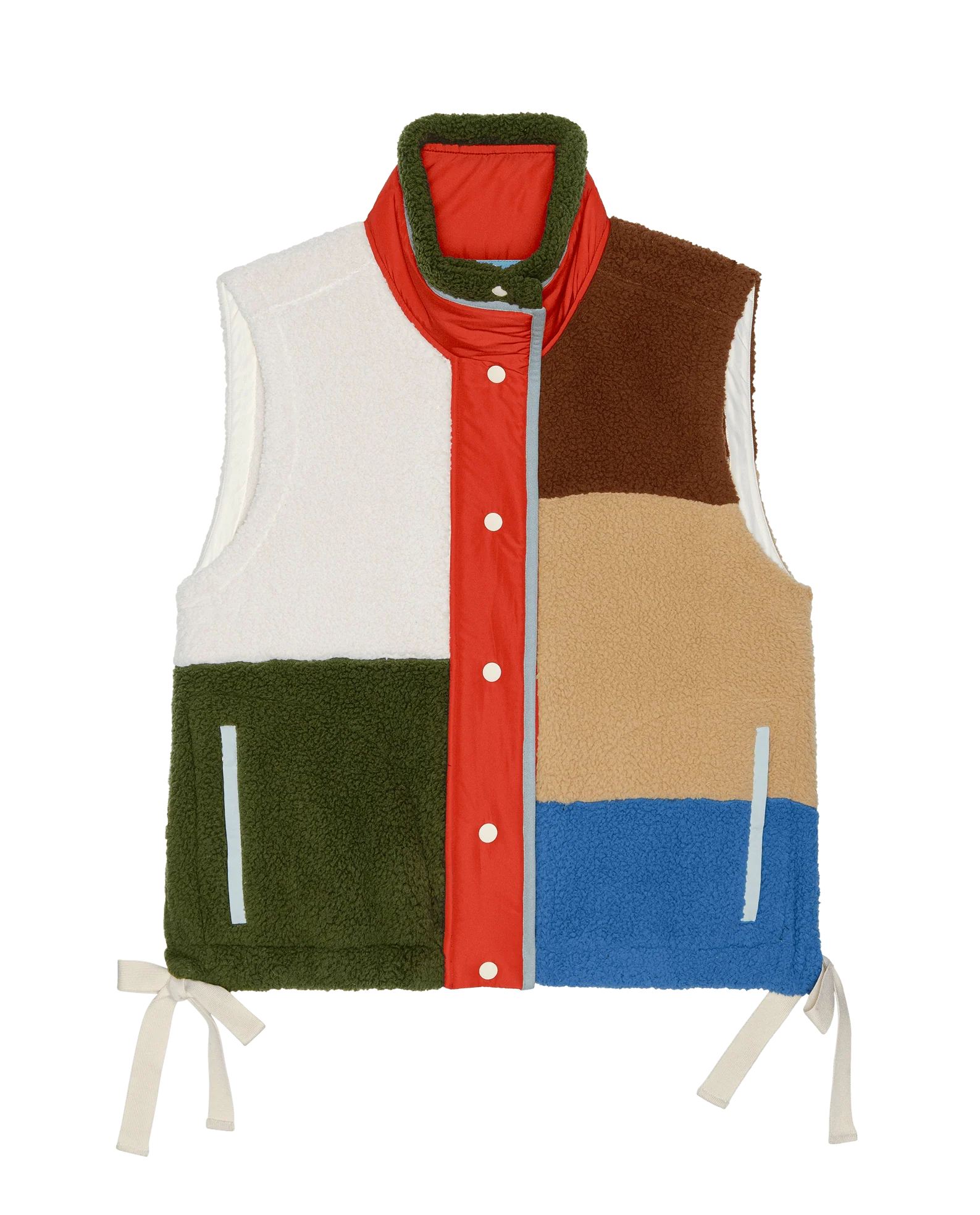 The Plush Color Block Sierra Vest. -- Canyon Multi
