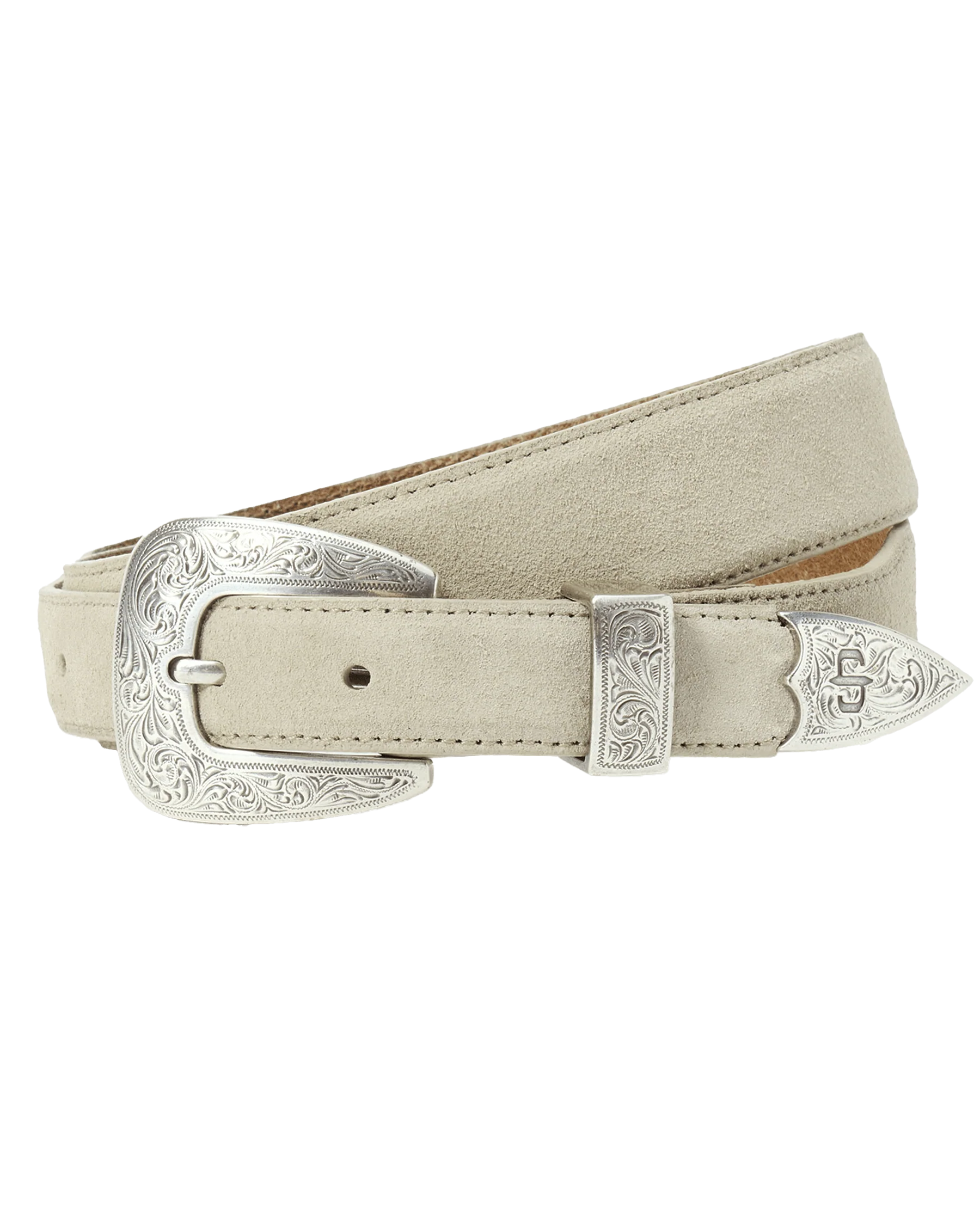 1295-the-western-narrow-belt.-cream-with-silver-5.webp The Western Narrow Belt. -- Cream With Silver