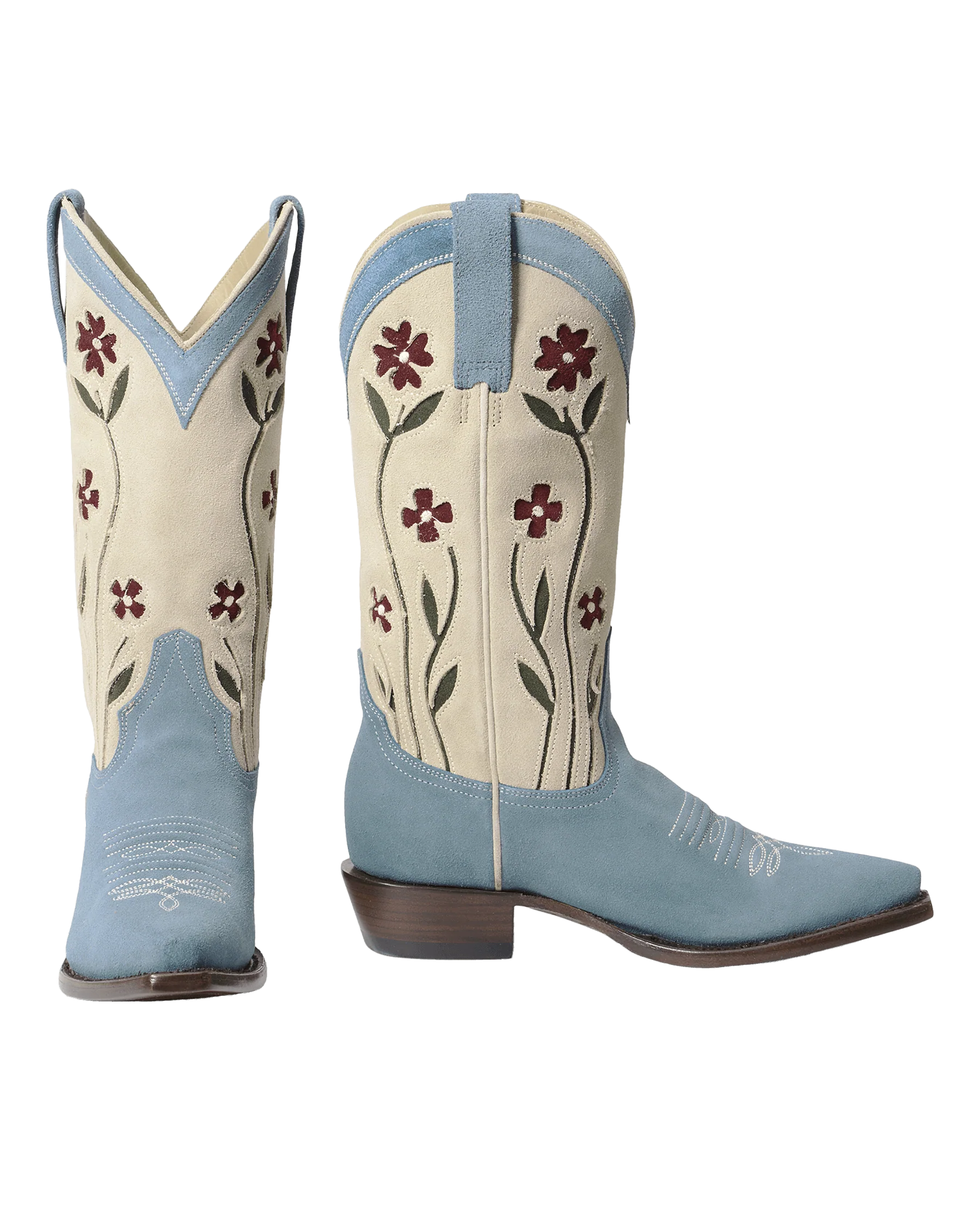 1330-the-cowboy-boot-suede-floral-.-washed-indigo-floral-6.webp The Cowboy Boot (Suede Floral). -- Washed Indigo Floral
