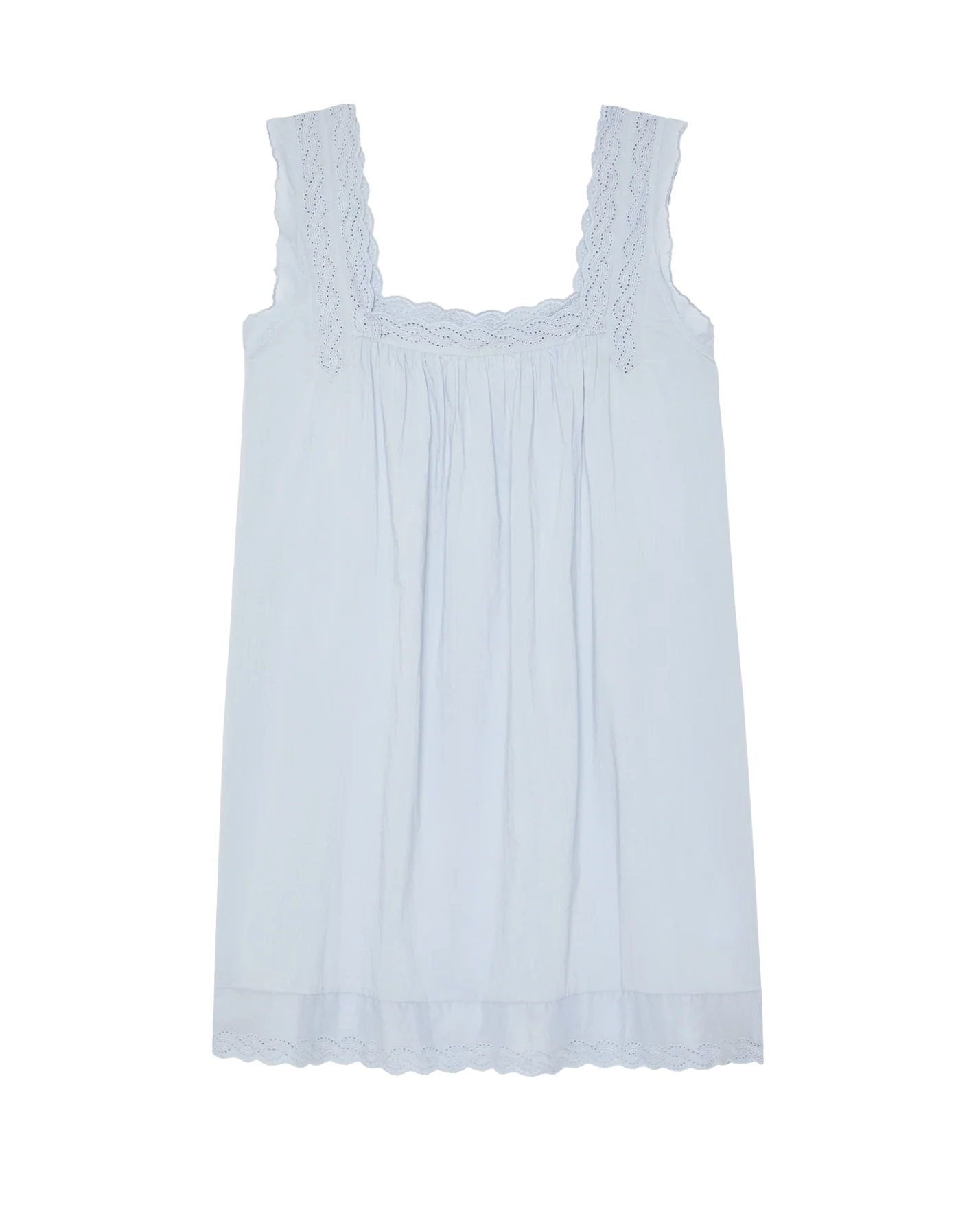 The Eyelet Mini Tank Dress. -- Rainwater