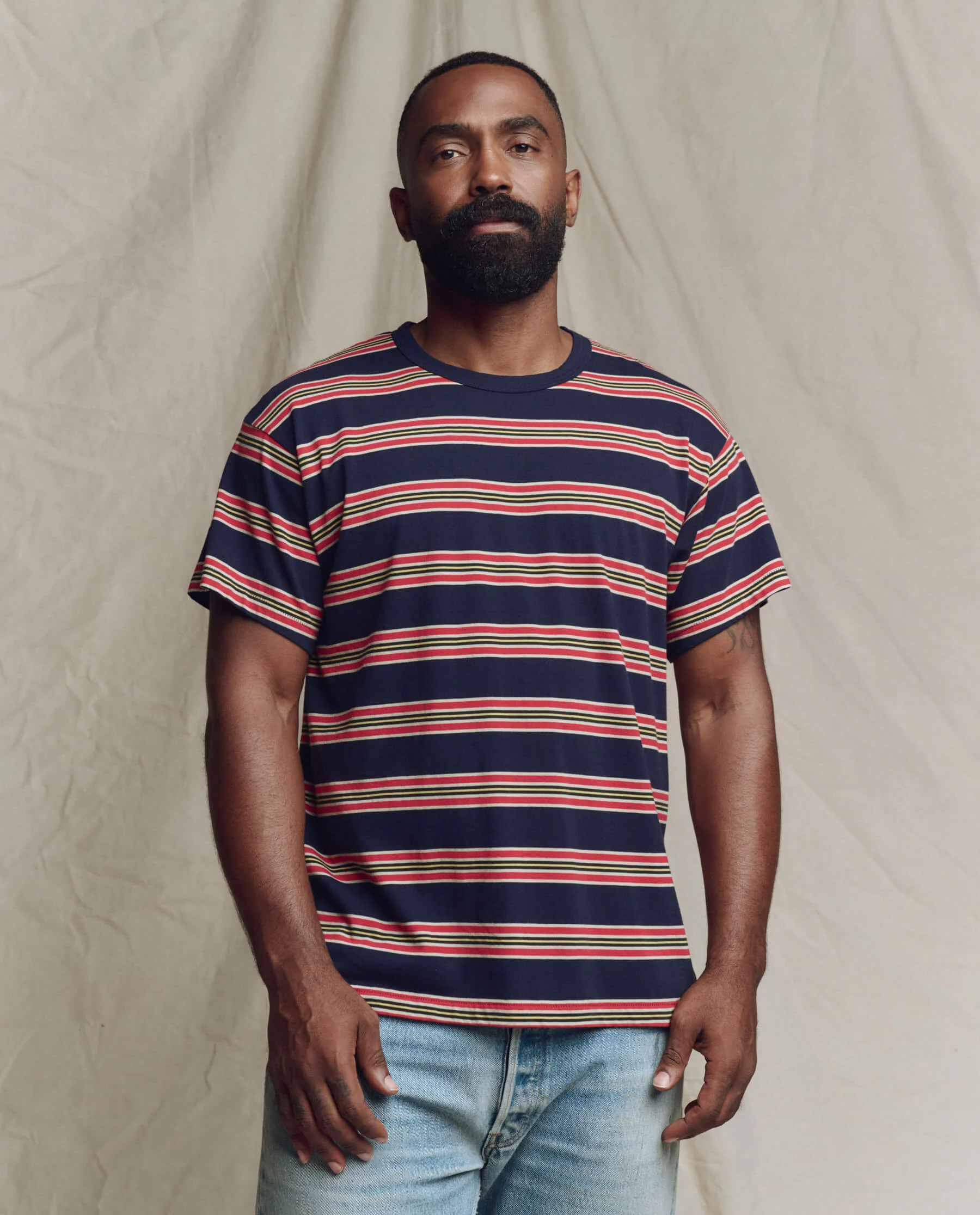 The Men's Boxy Crew. -- Scout Stripe