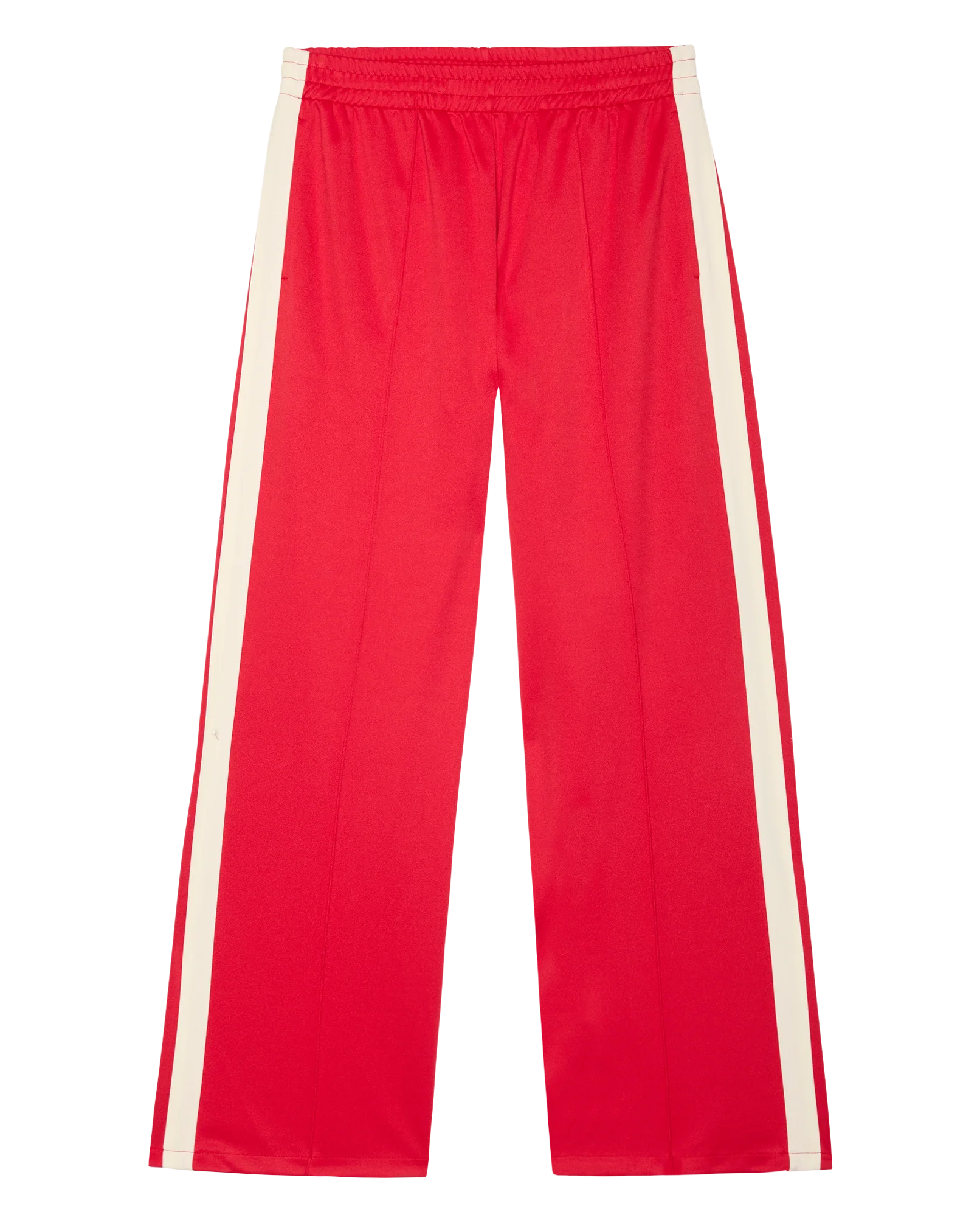 The Wide Leg Track Pant. -- Poppy Red