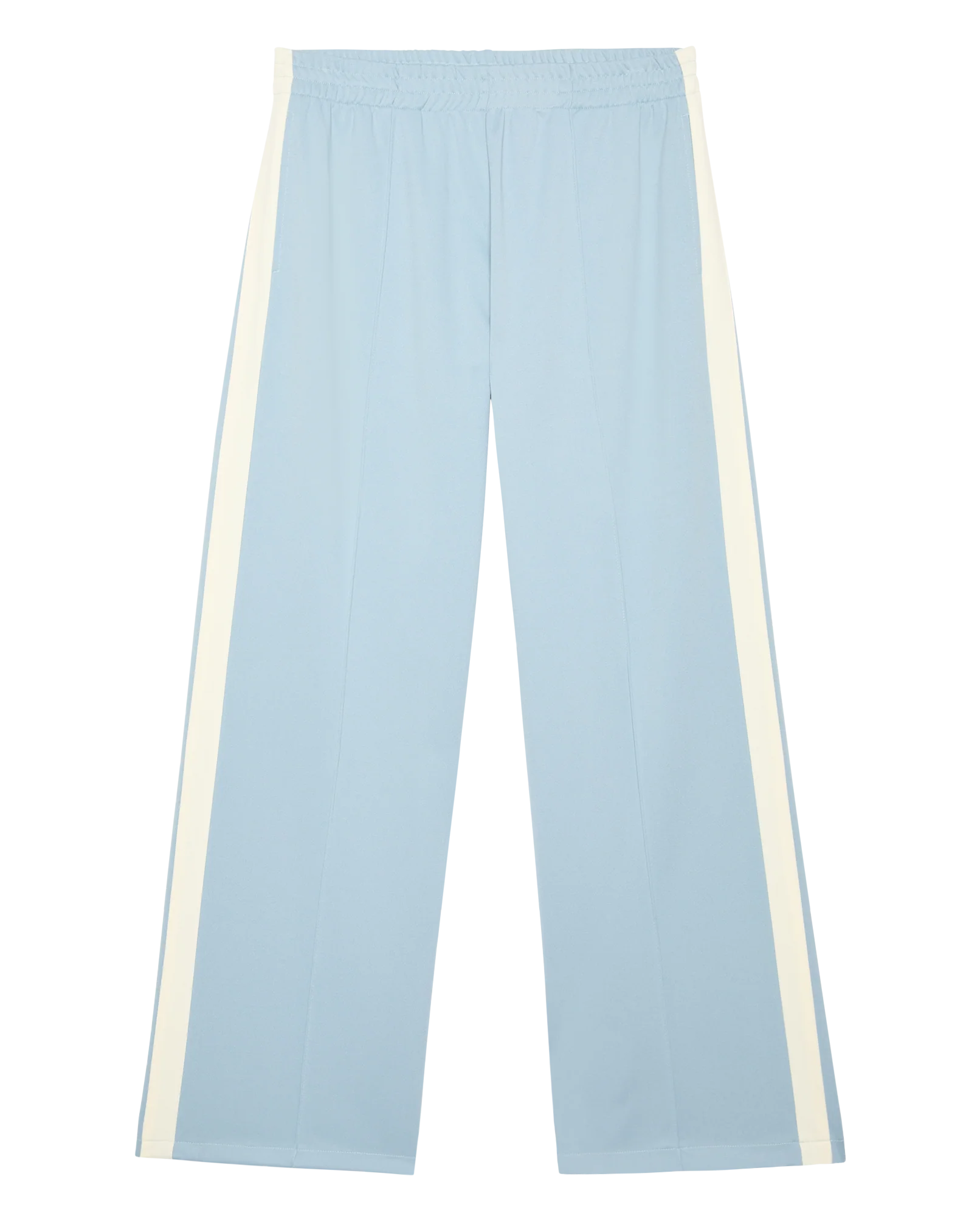 The Wide Leg Track Pant. -- Robin Blue