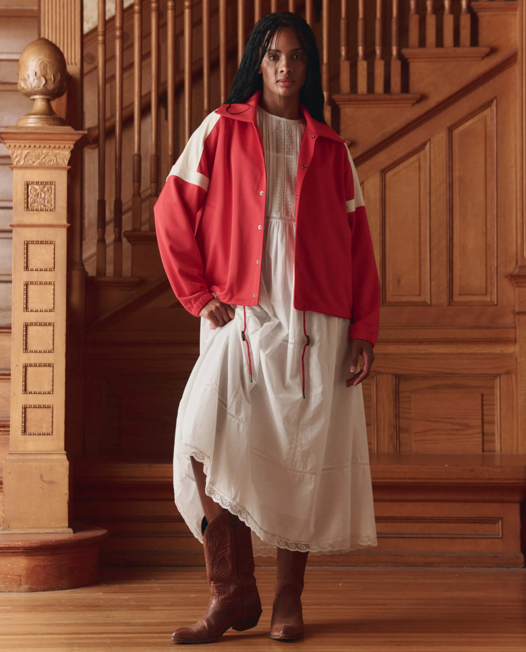 The Trainer Jacket. -- Poppy Red