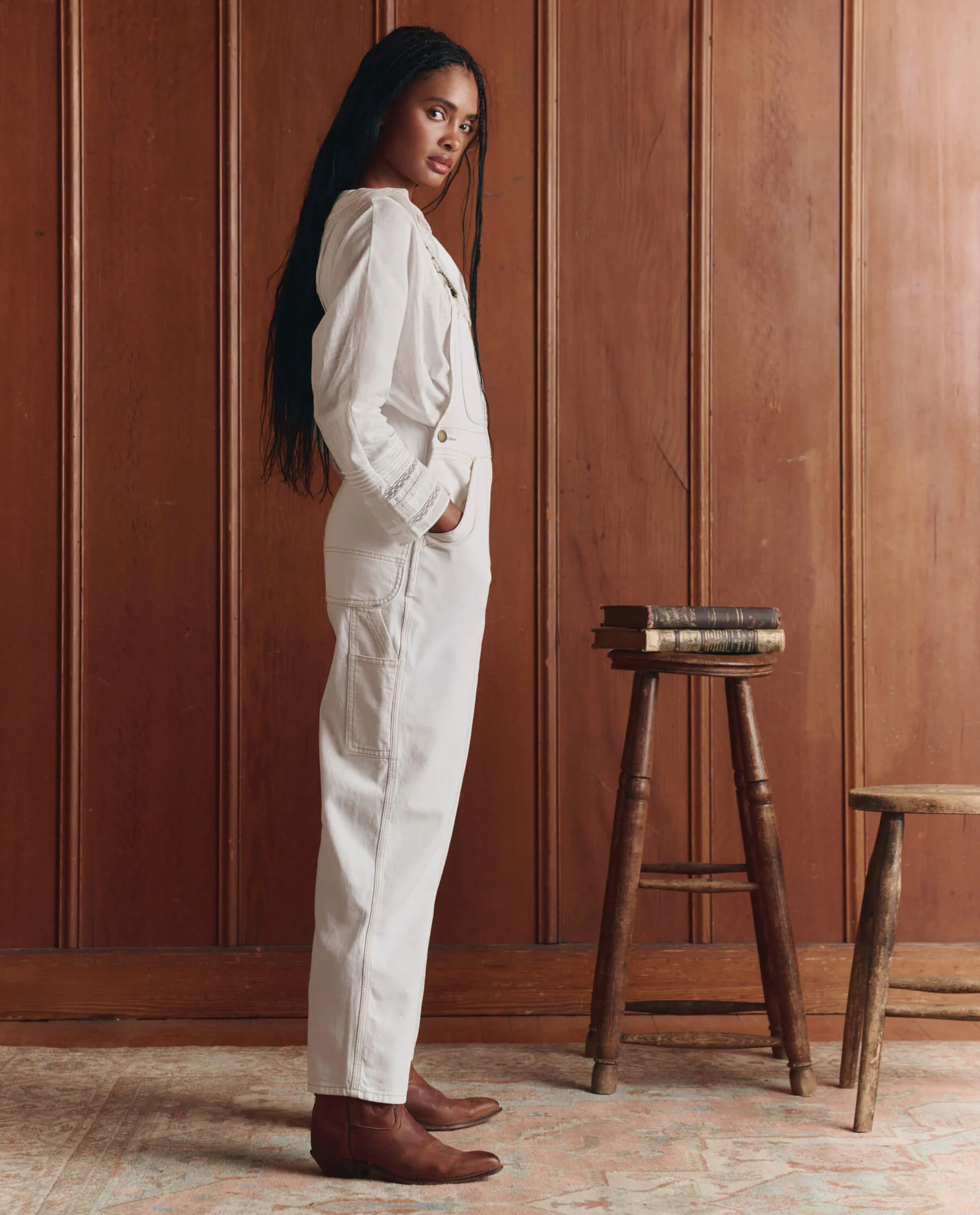 The Union Slim Overall. -- Washed White