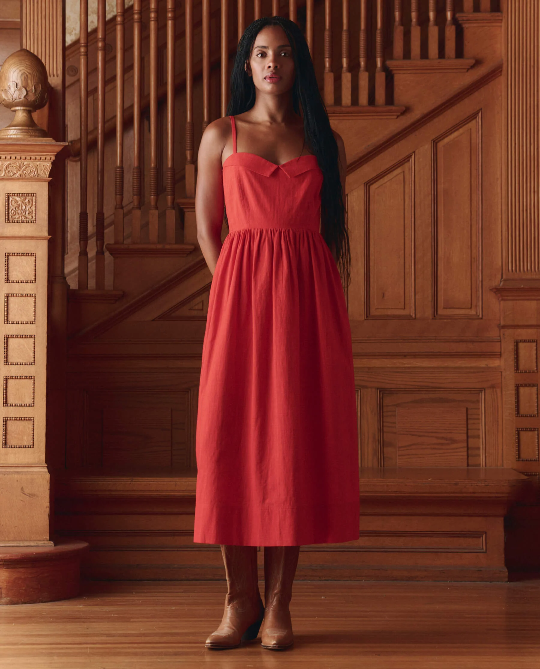 1548-the-verse-dress.-hot-red-1.webp The Verse Dress. -- Hot Red