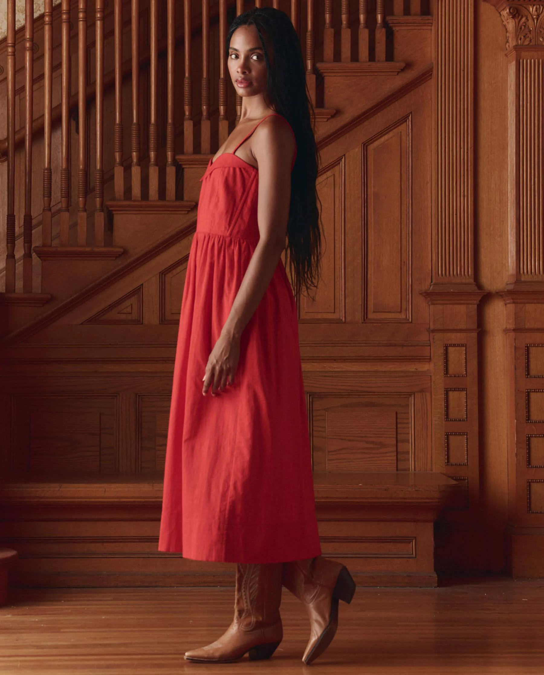 The Verse Dress. -- Hot Red