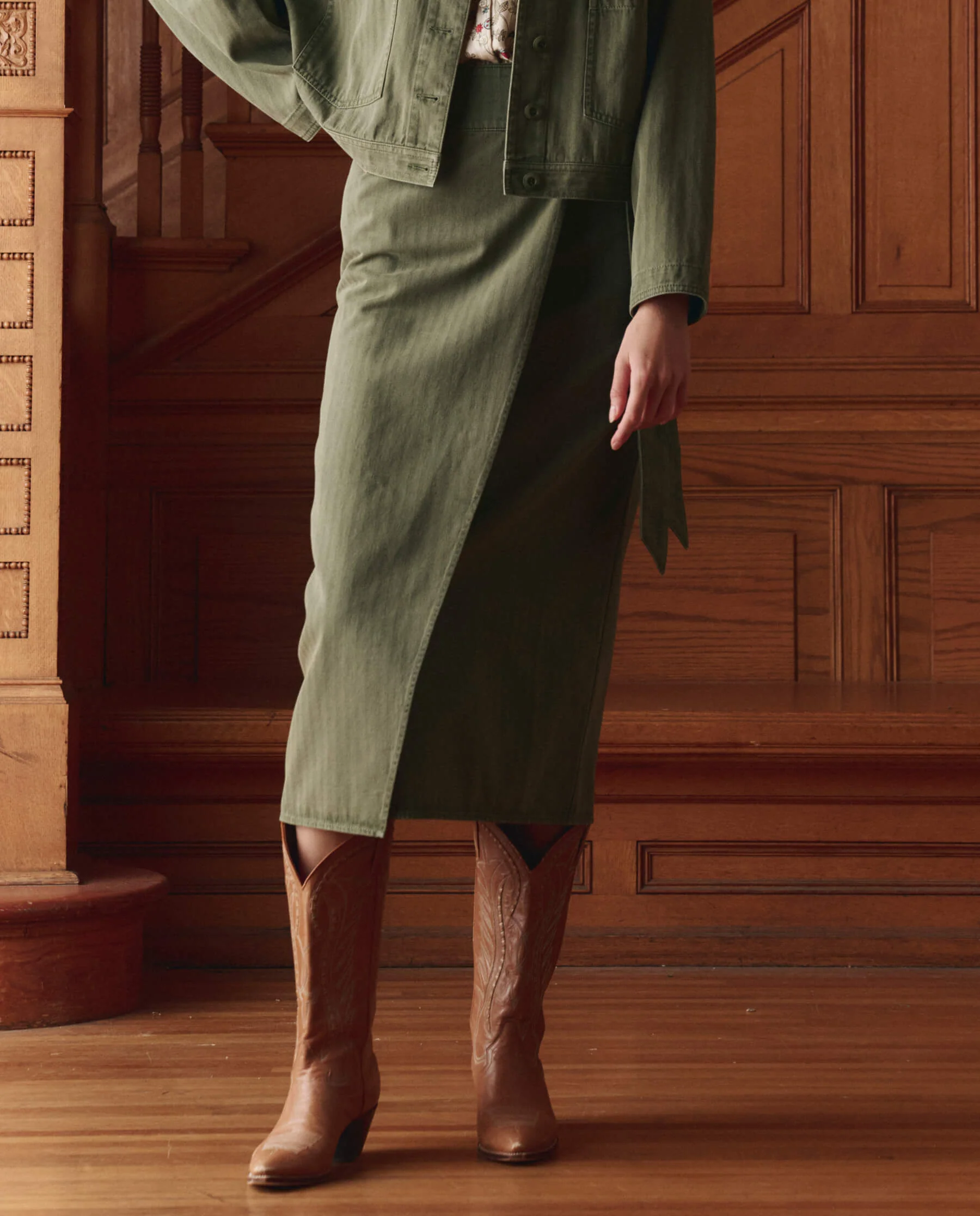 1558-the-wrap-skirt.-classic-army-1.webp The Wrap Skirt. -- Classic Army