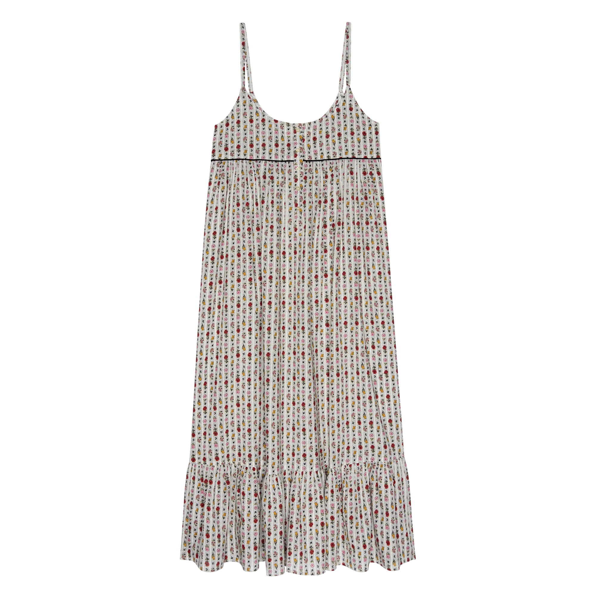 The Ruffle Tank Night Dress. -- Ribbon Floral