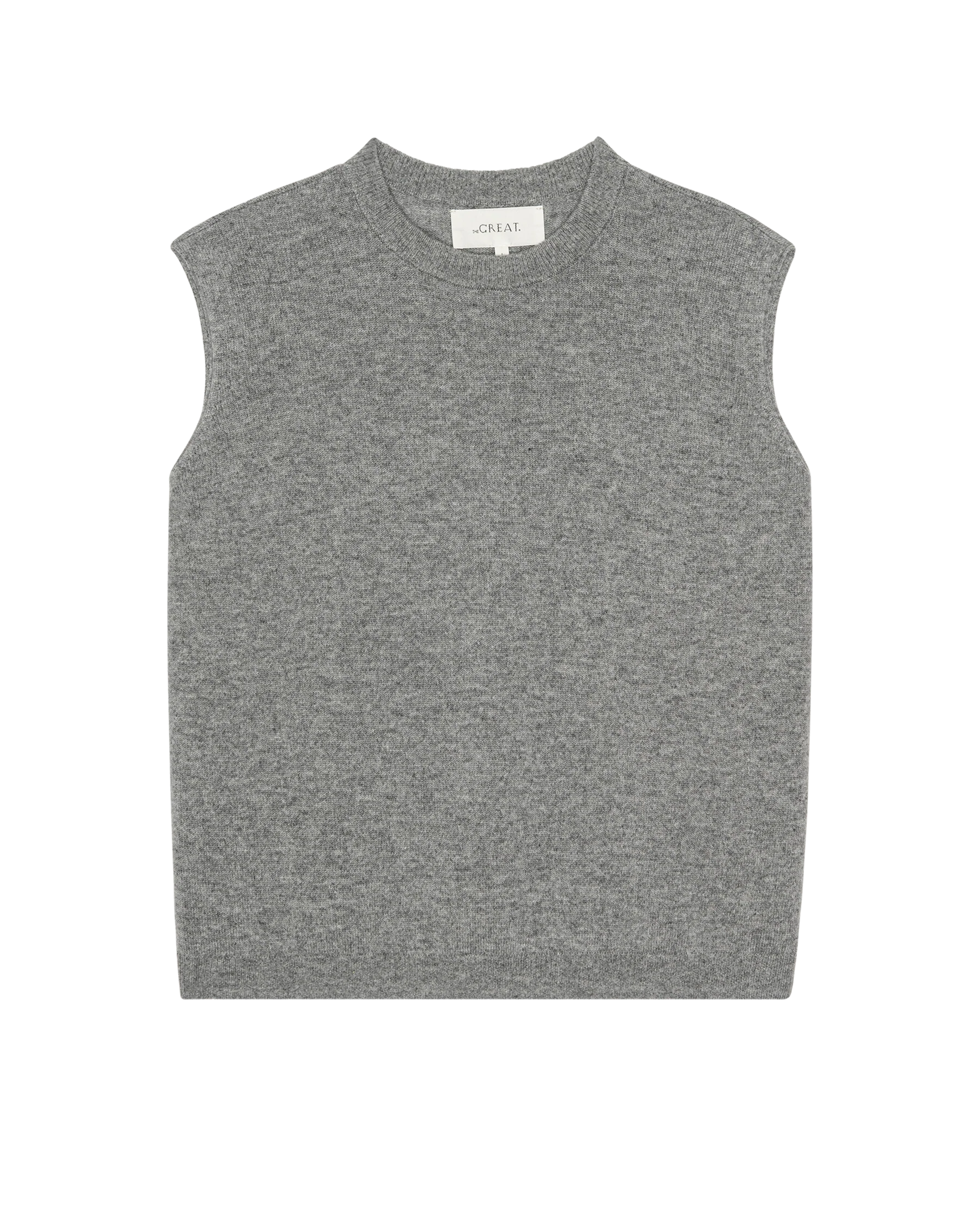 The Cashmere Pullover Vest. -- Heather Grey