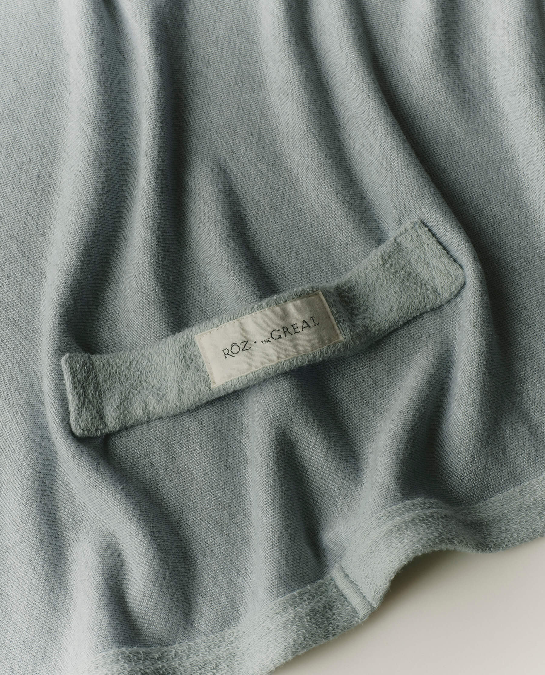 1836-roz-the-great-the-sweatshirt-hair-towel.-seaglass-5.jpg RŌZ + The GREAT The Sweatshirt Hair Towel. -- Seaglass