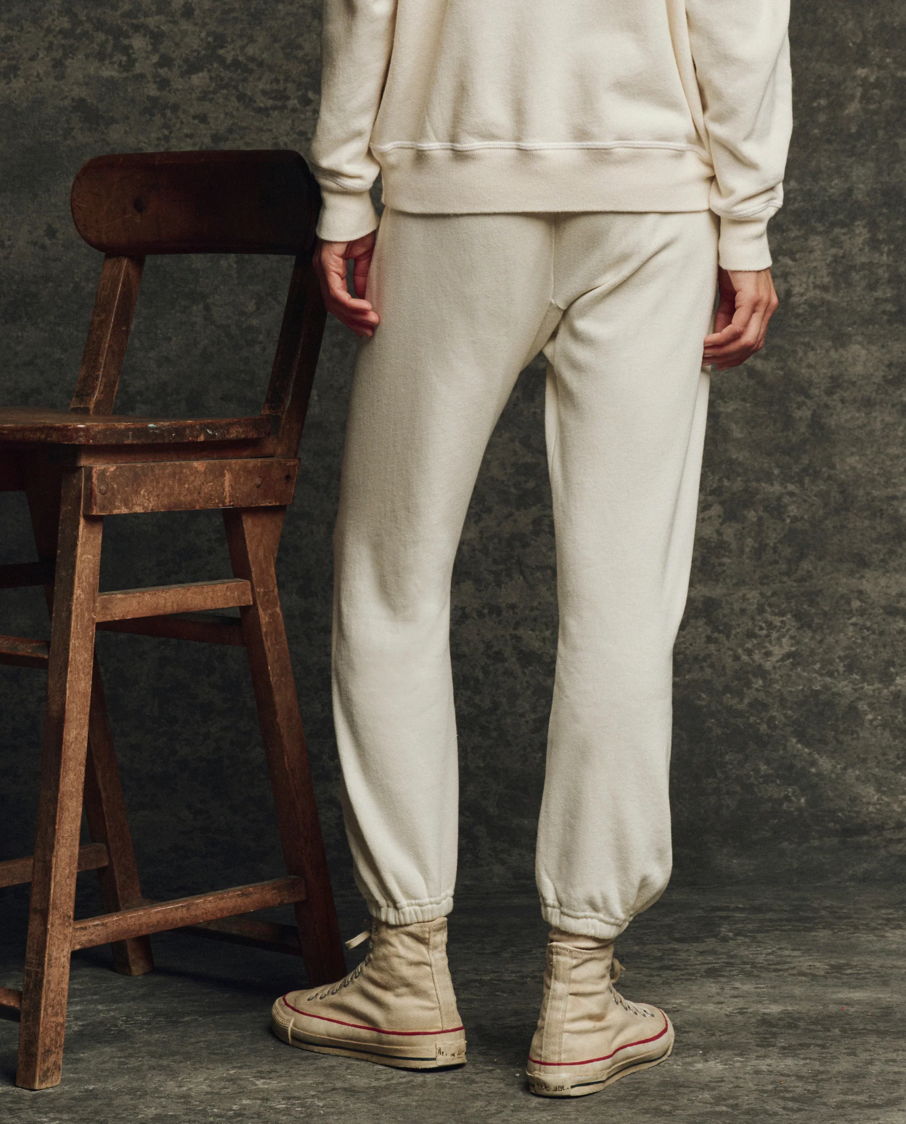 The Fleece Stadium Sweatpant. Solid -- Washed White