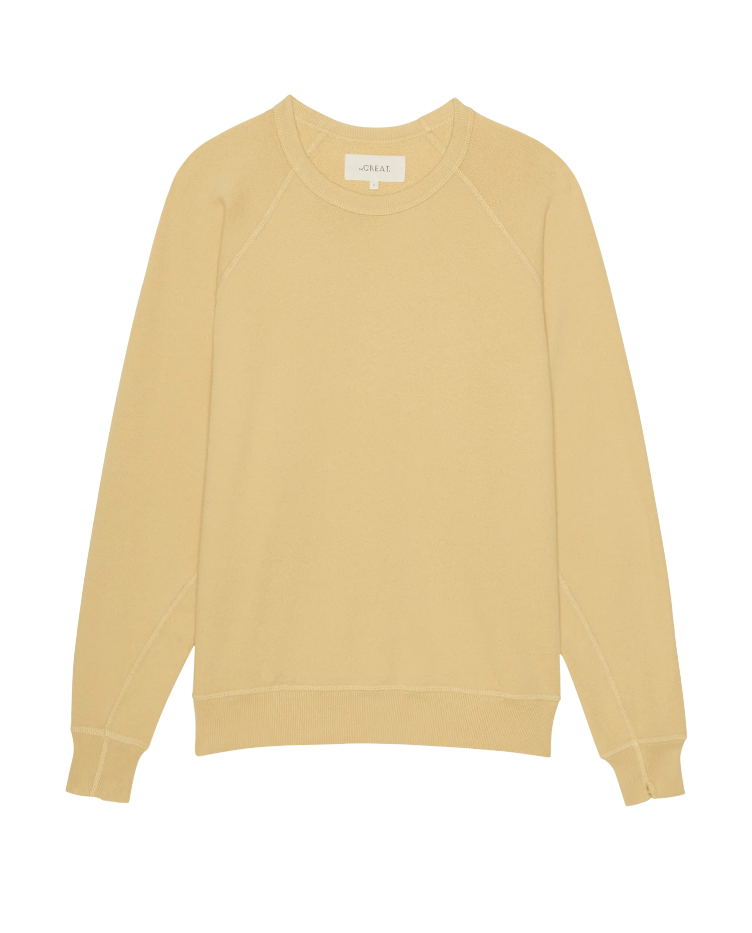 The College Sweatshirt. Solid -- Butter Yellow