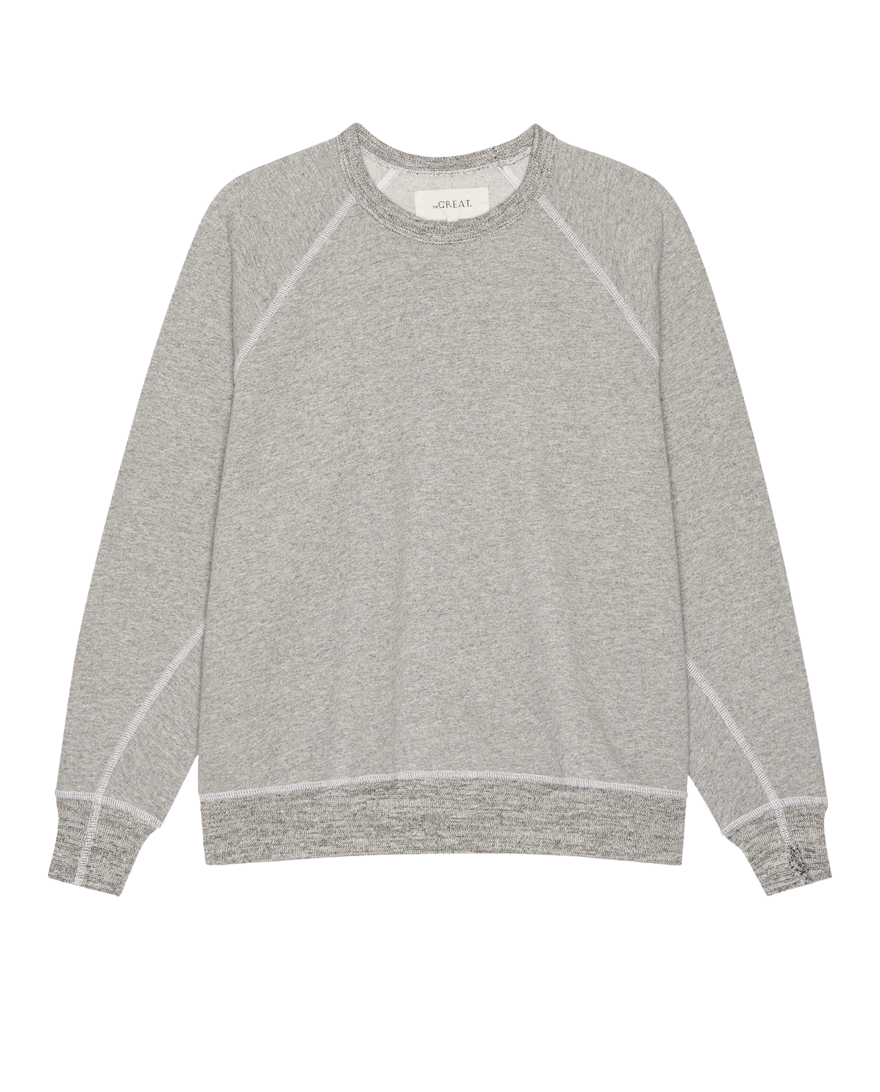 The Fleece College Sweatshirt. Solid -- Heather Grey