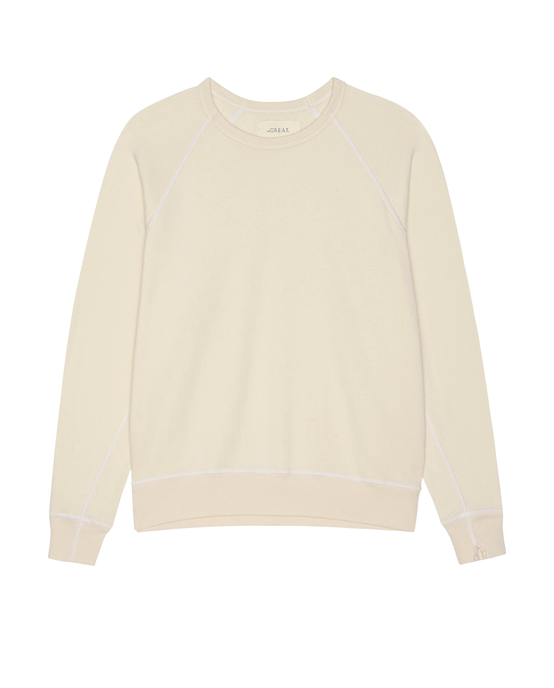 The Fleece College Sweatshirt. Solid -- Washed White