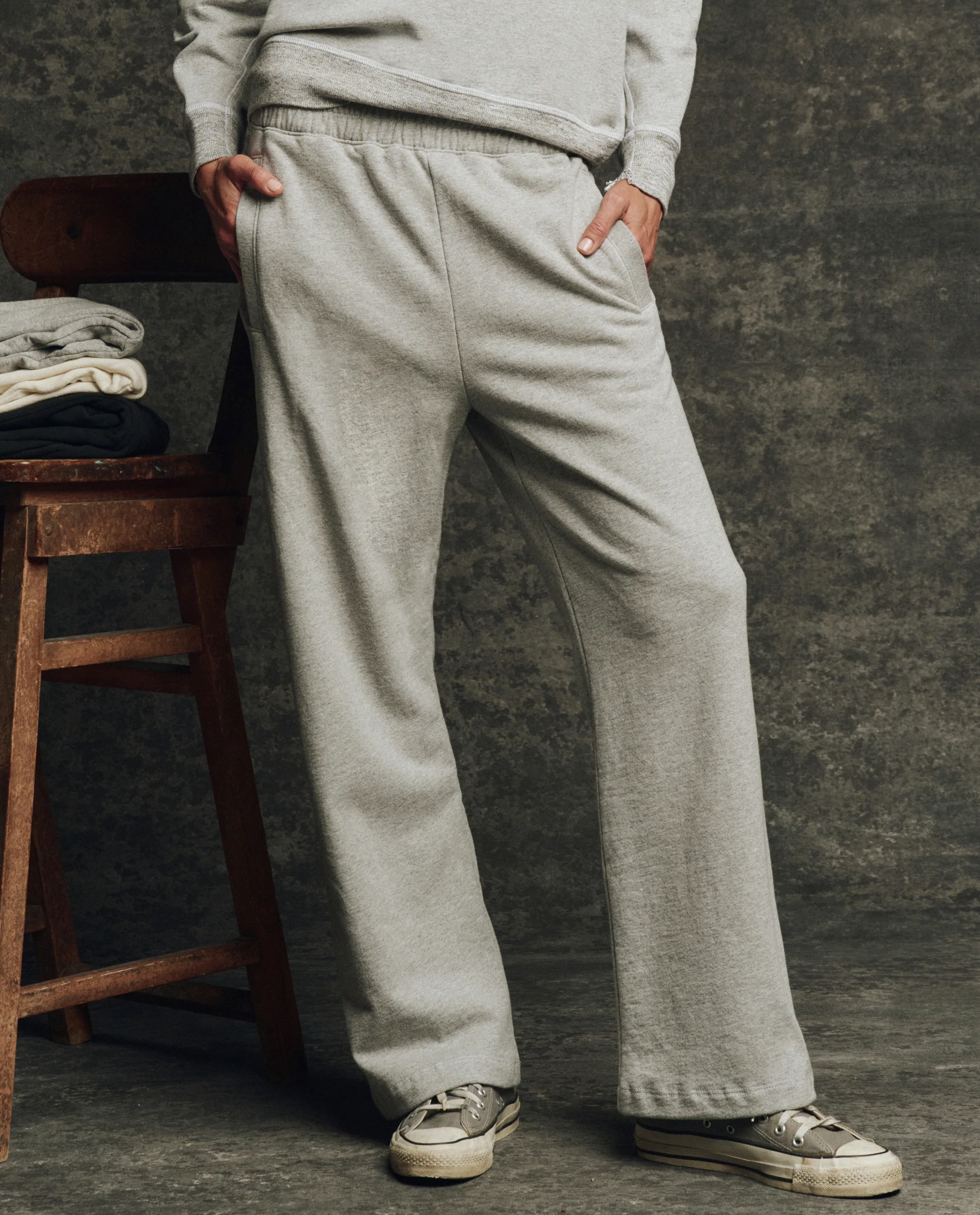 The Fleece Victory Sweatpant. Solid -- Heather Grey