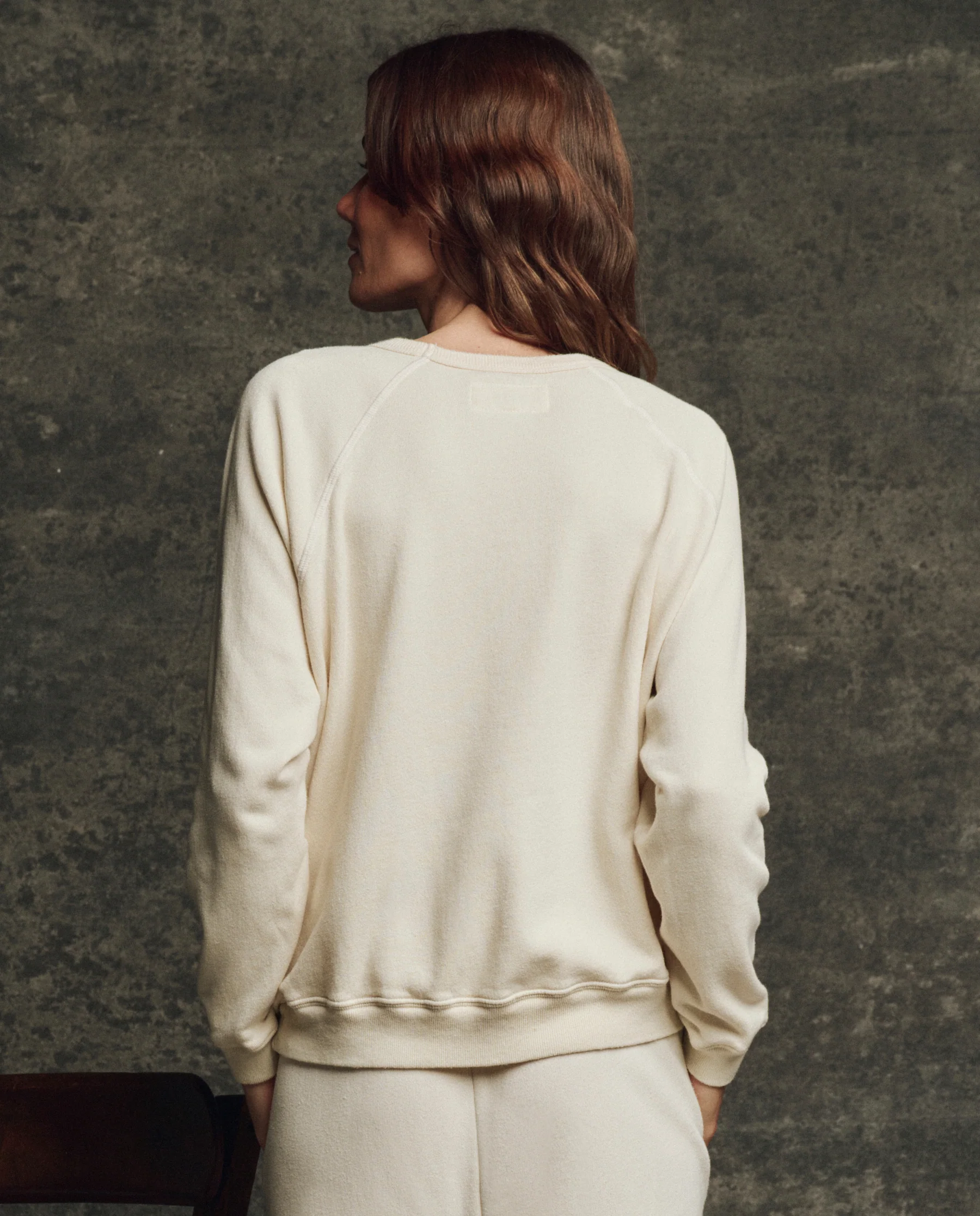 The Fleece Rookie Sweatshirt. Solid -- Washed White