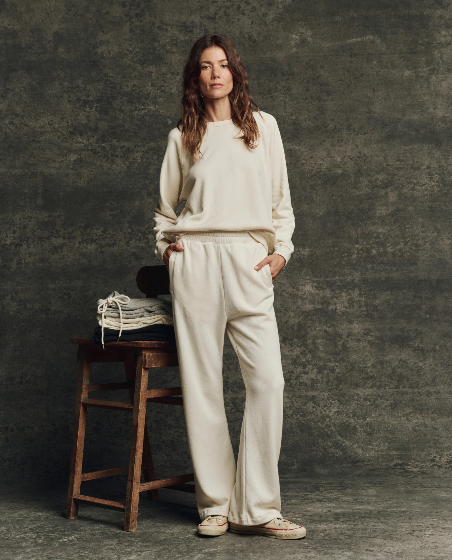 The Fleece Victory Sweatpant. Solid -- Washed White