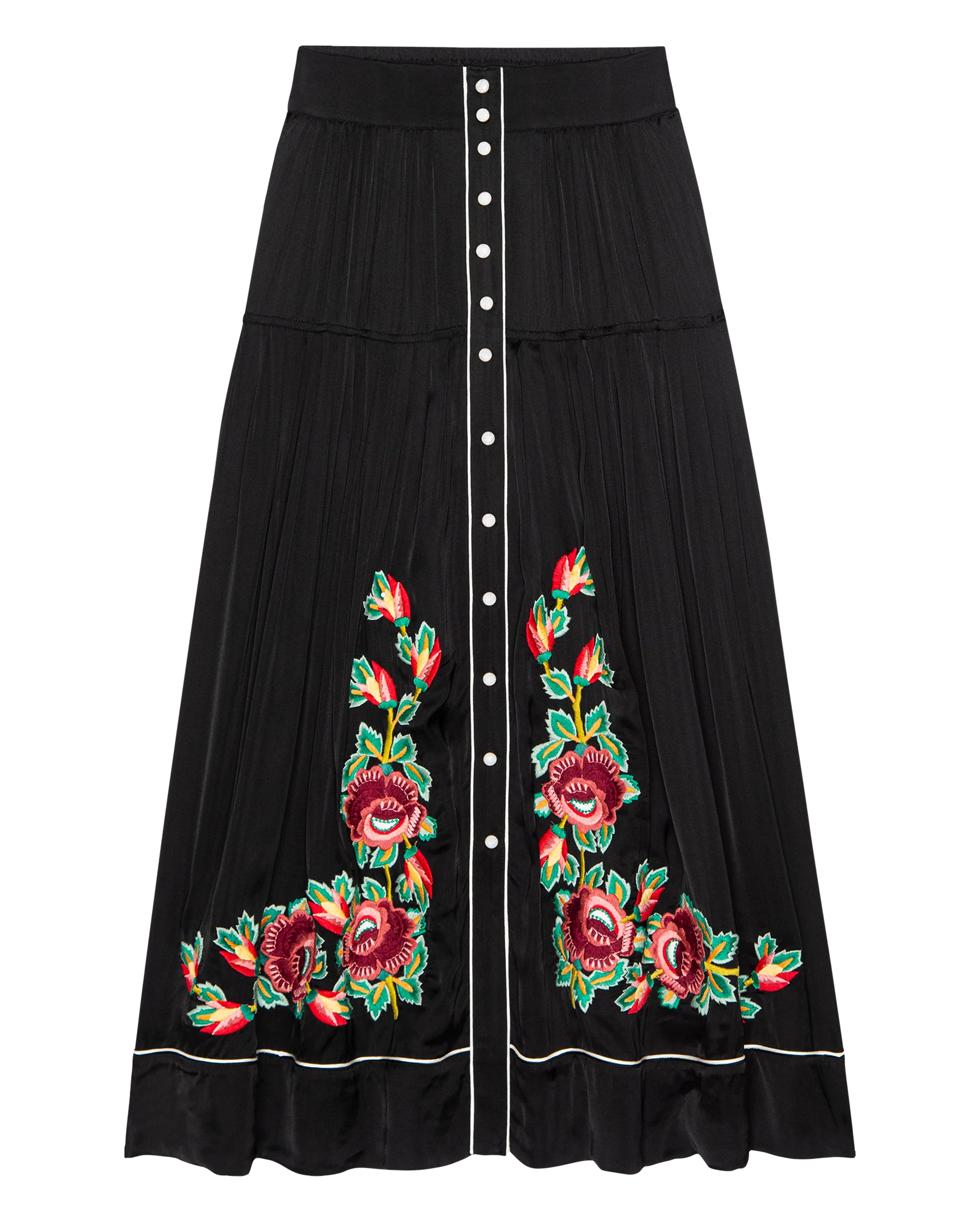 The Heirloom Rose Highland Skirt. -- Black