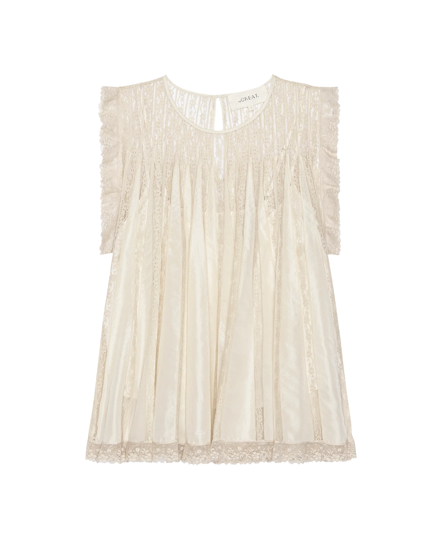 The Keepsake Lace Shell Top. -- Cream