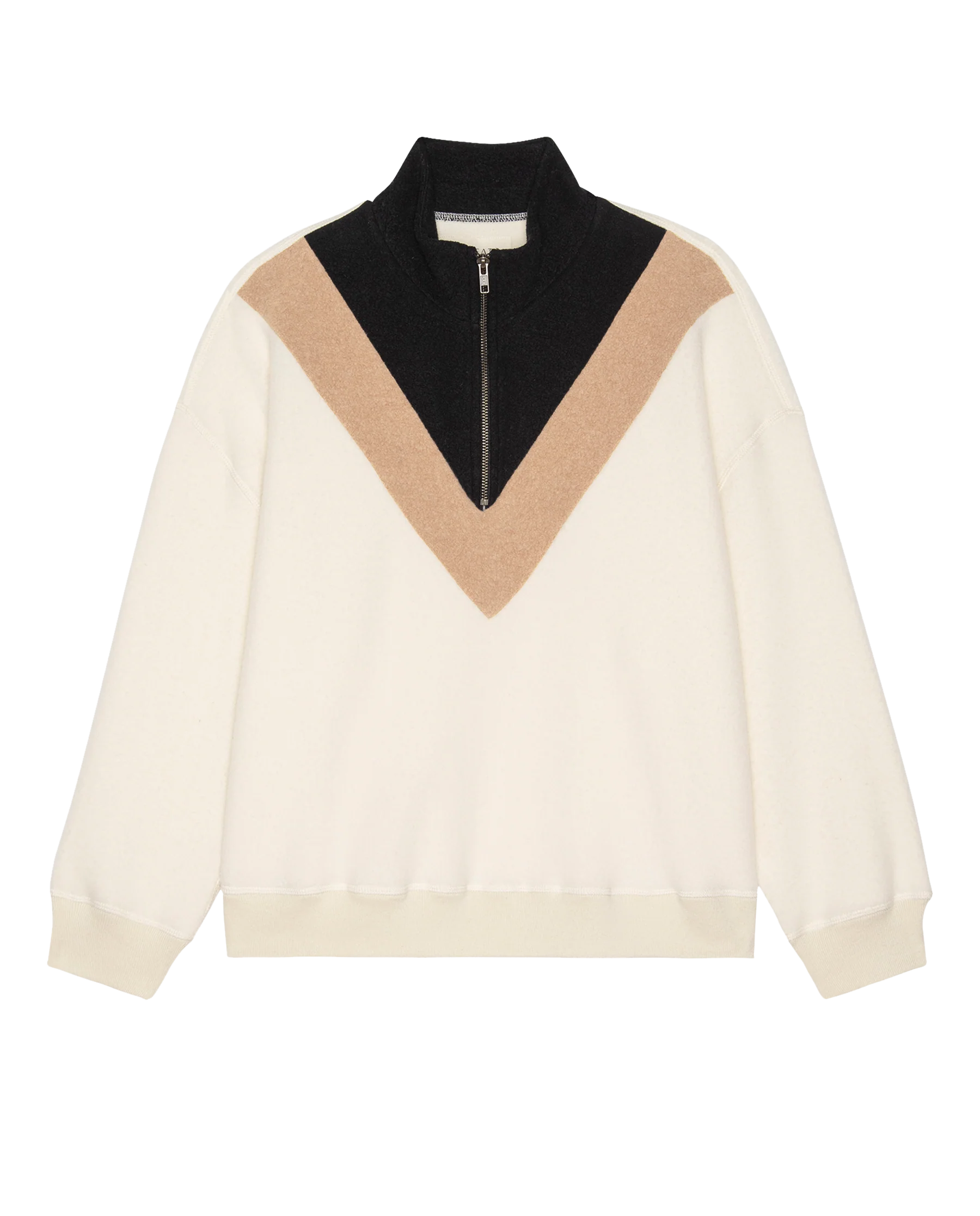 The Colorblock Plush Chalet Sweatshirt. -- Washed White