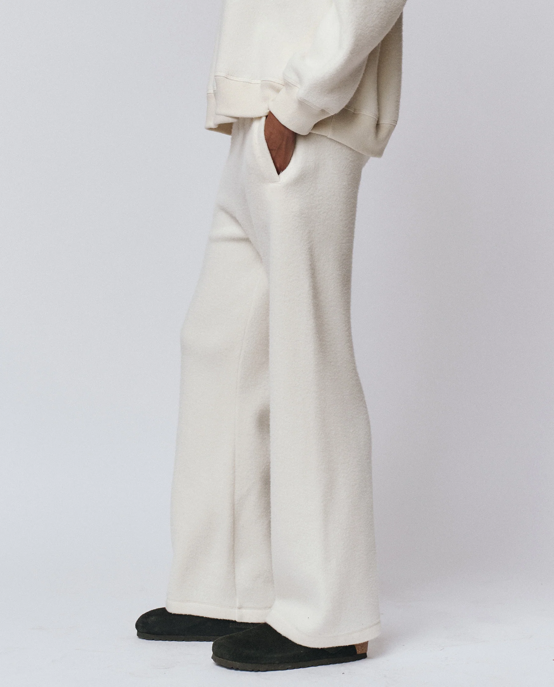 The Plush Victory Sweatpant. -- Washed White