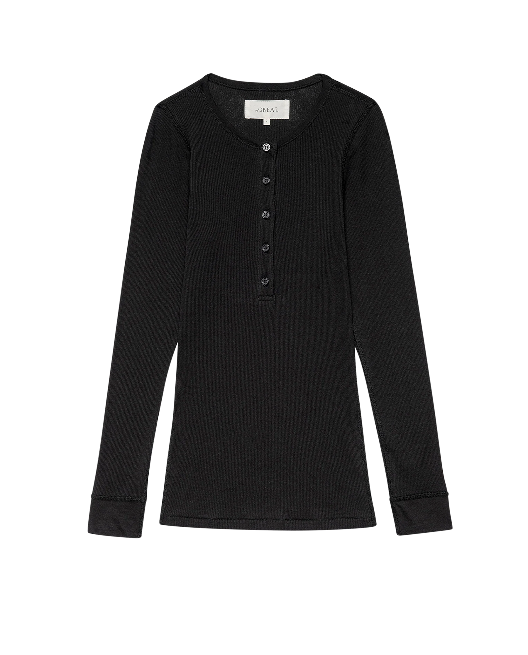 The Baby Rib Henley. -- Almost Black