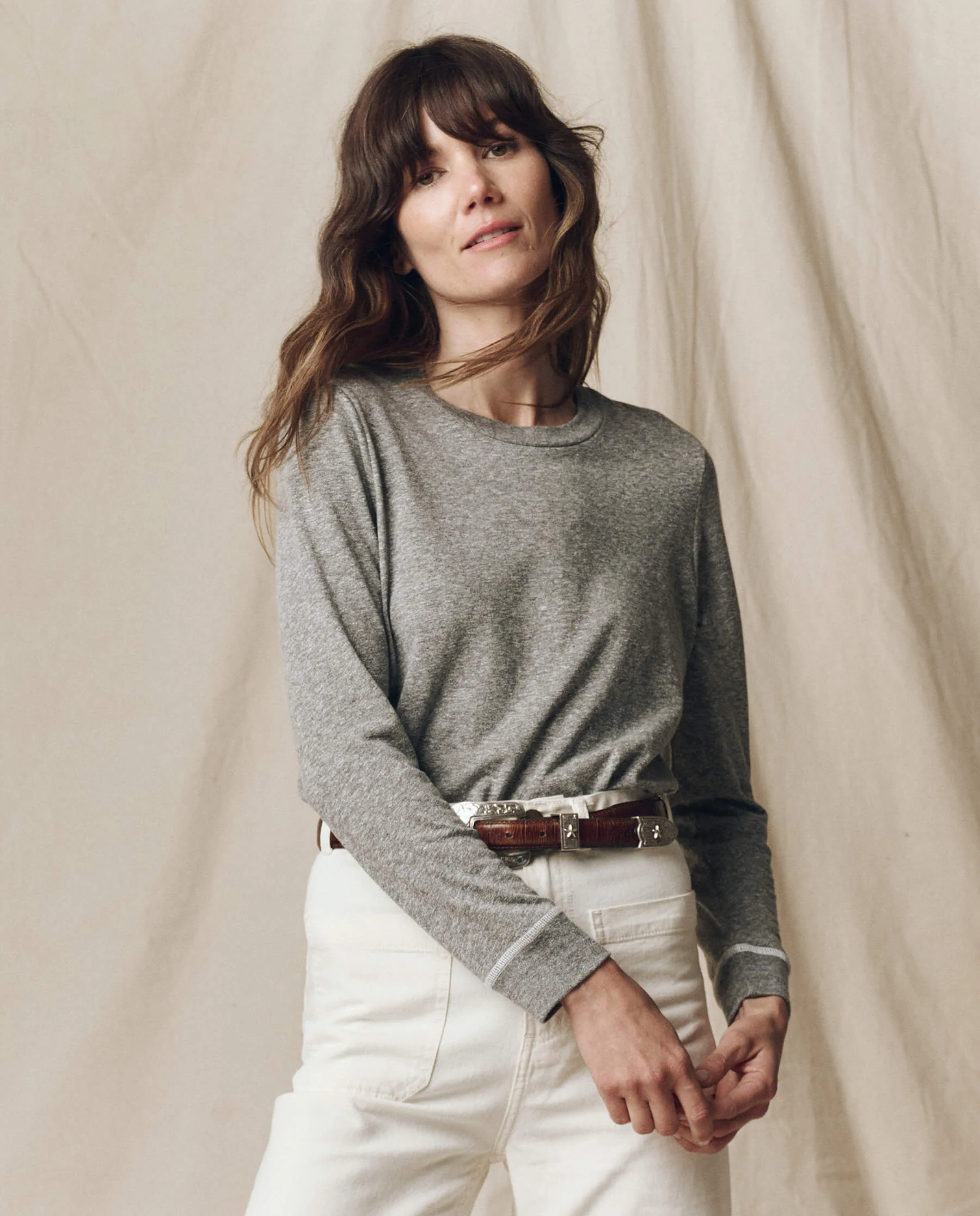 2109-the-long-sleeve-slim-tee.-solid-heather-grey-5.webp The Long Sleeve Slim Tee. Solid -- Heather Grey