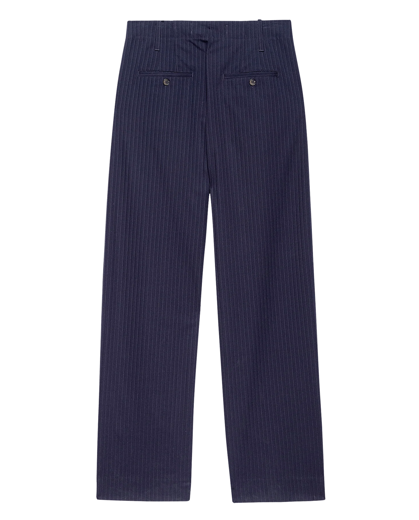The Menswear Trouser. -- Dark Blue Stripe