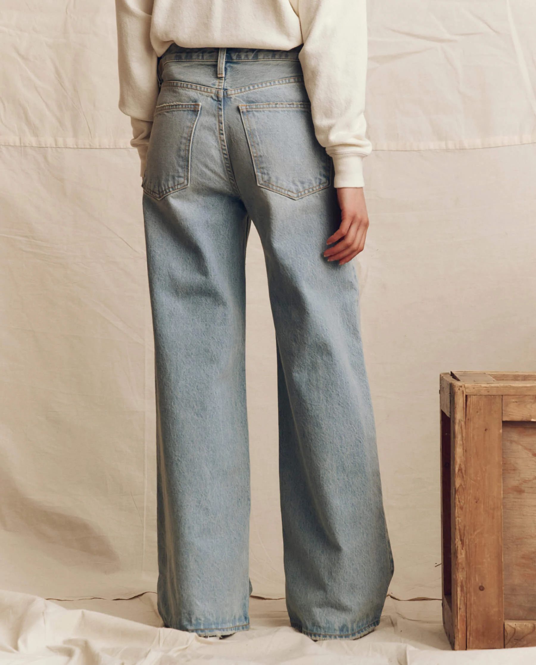 The Slouch Wide Leg Jean. -- Tidal Wash