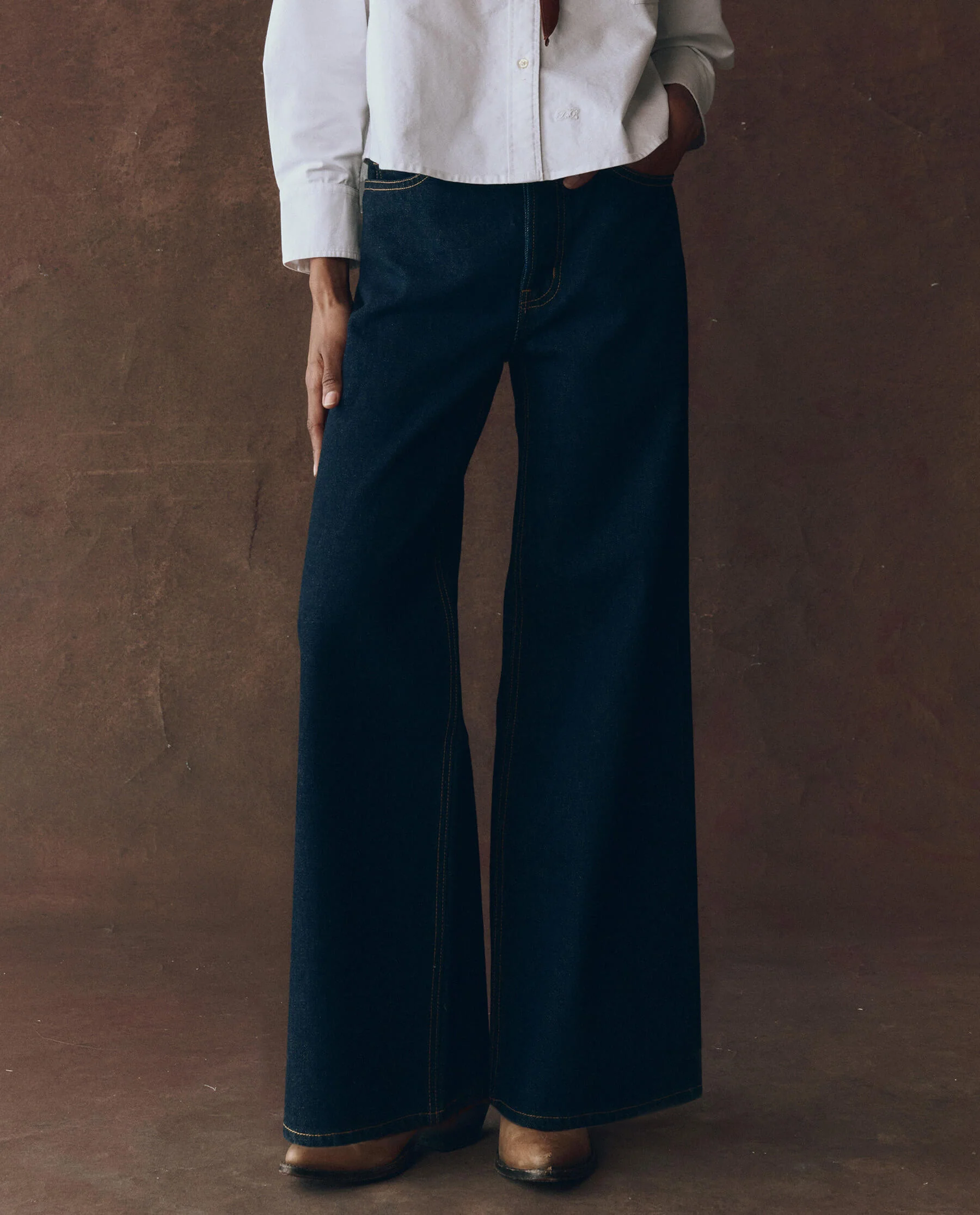 The Slouch Wide Leg Jean. -- Midnight Rinse