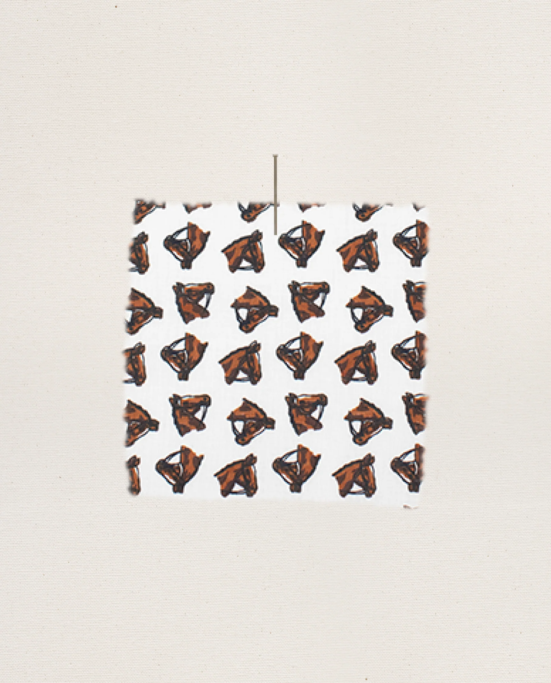 The Pajama Shirt. -- Cream Horse Medallion Print