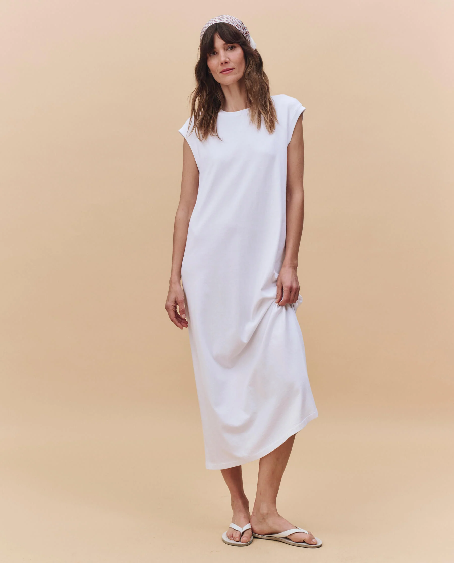 2271-the-square-tee-dress.-true-white-1.webp The Square Tee Dress. -- True White