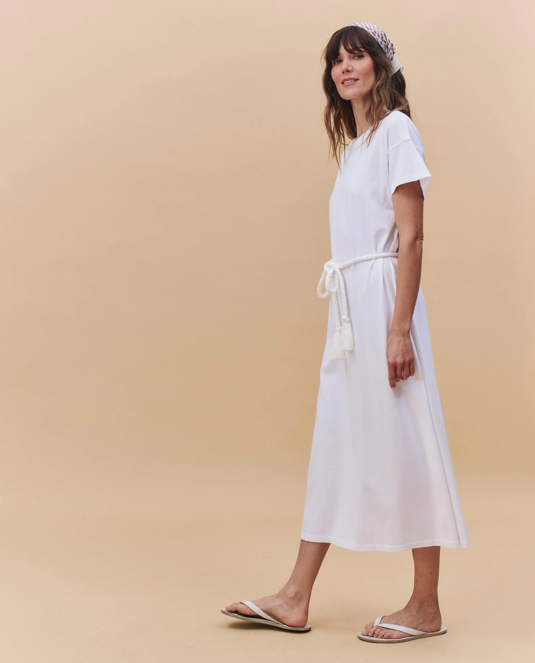 The Boxy Tee Dress. -- True White
