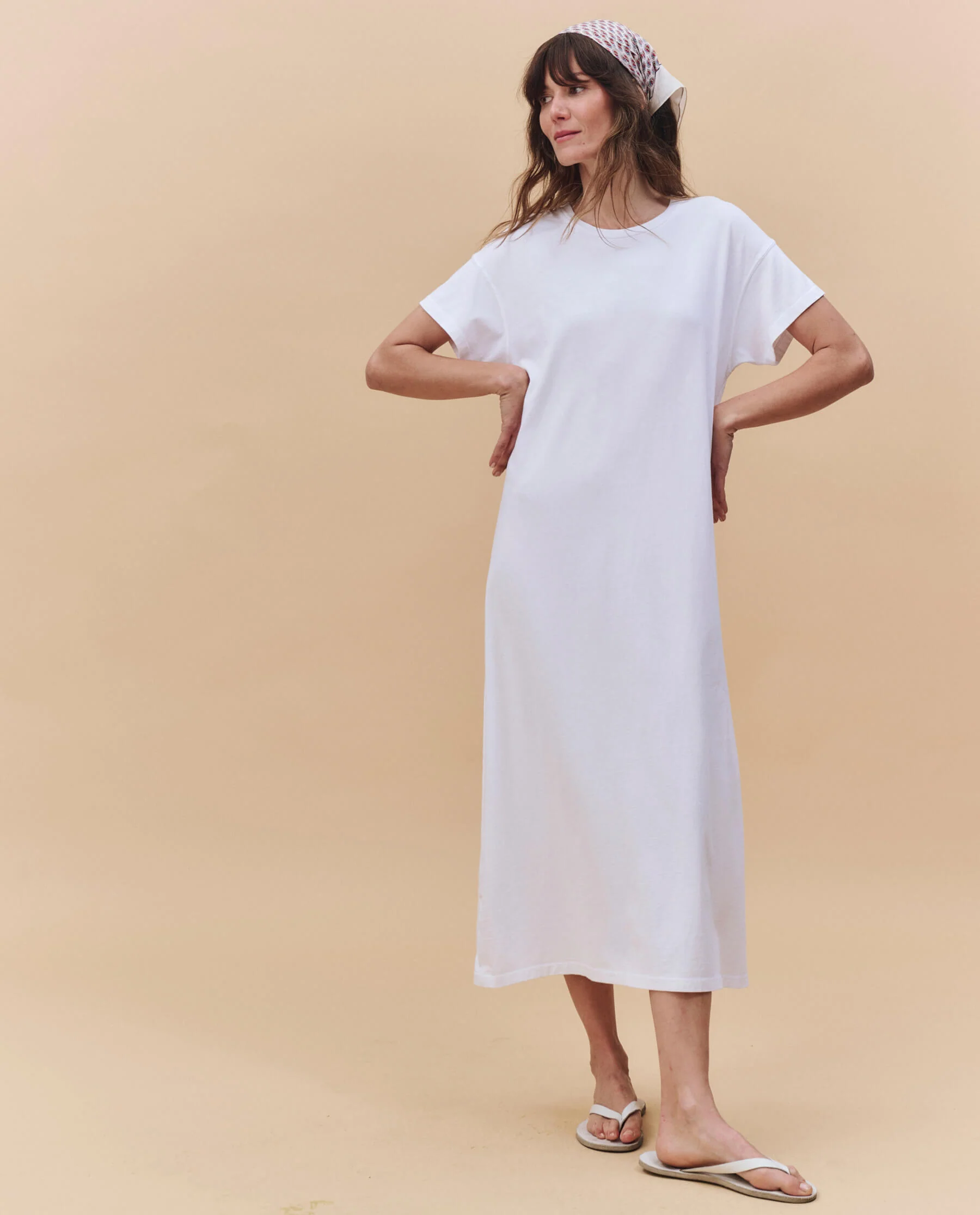 The Boxy Tee Dress. -- True White