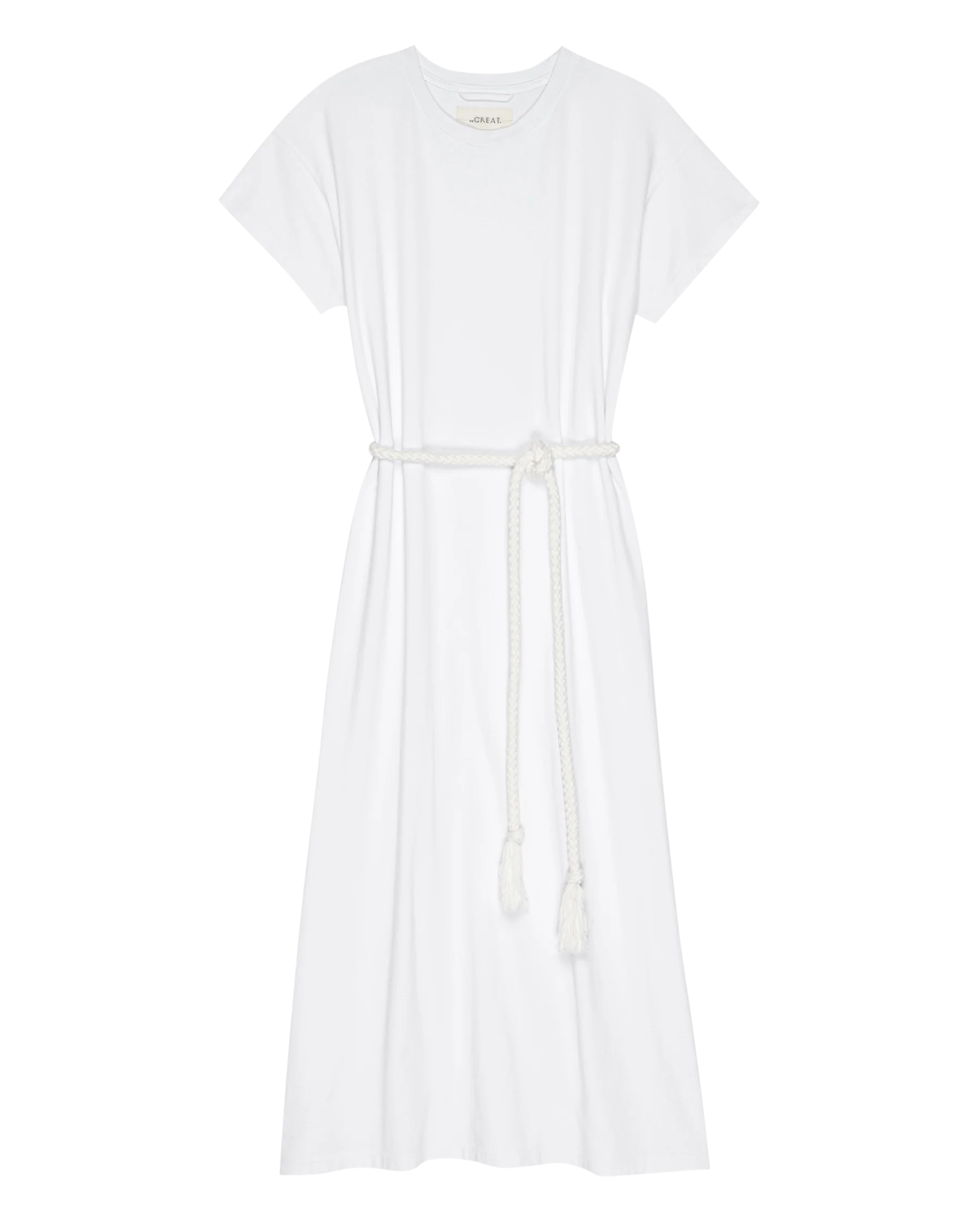 The Boxy Tee Dress. -- True White