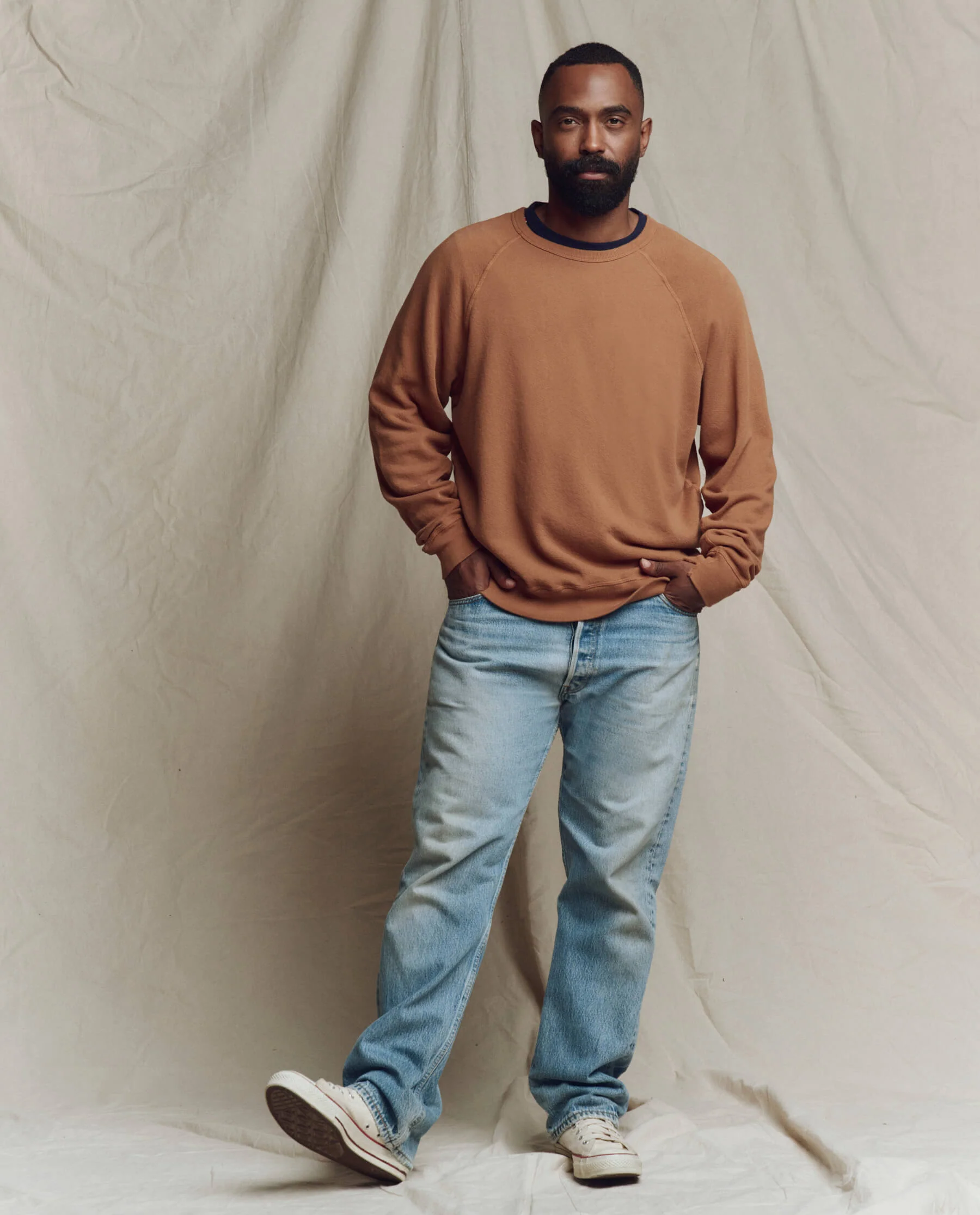 The Men's College Sweatshirt. Solid -- Rust