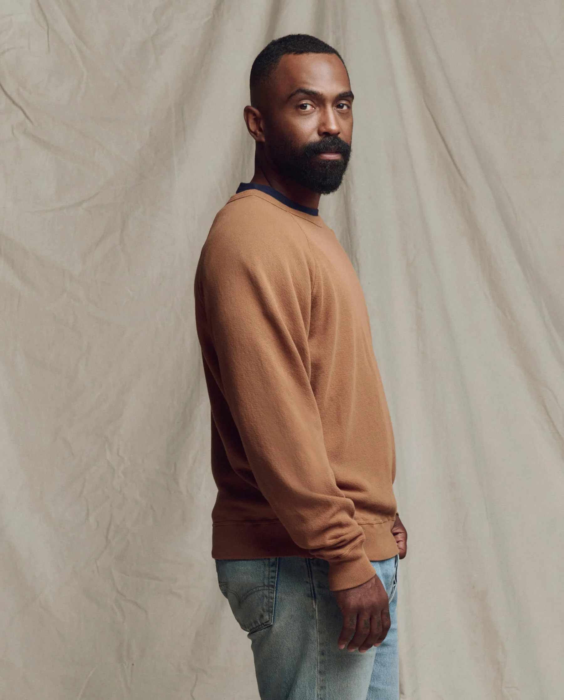 The Men's College Sweatshirt. Solid -- Rust
