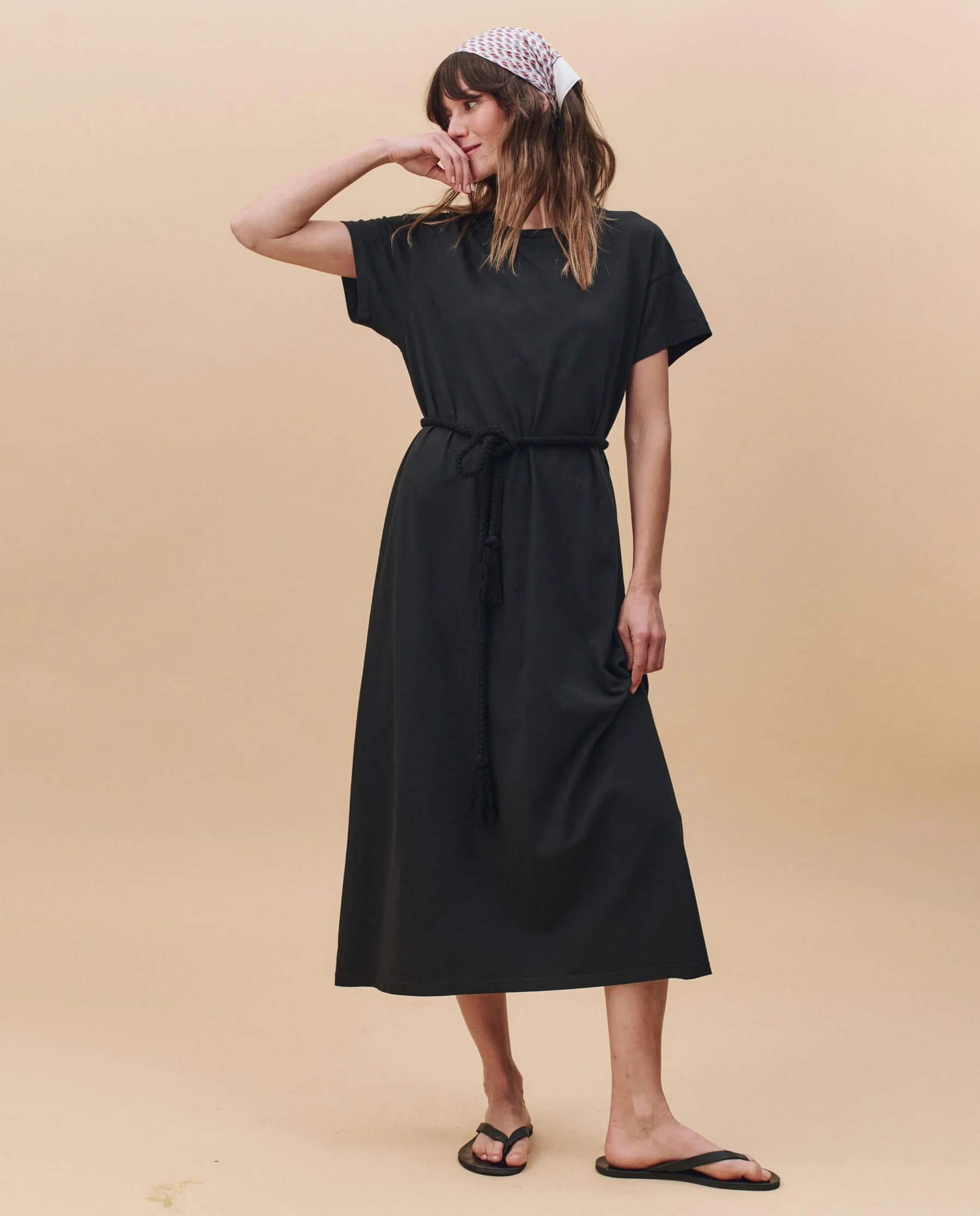 The Boxy Tee Dress. -- Almost Black
