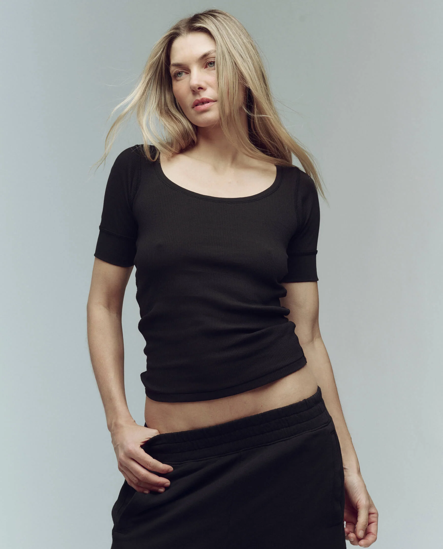 The Baby Rib Ballet Tee. -- Almost Black